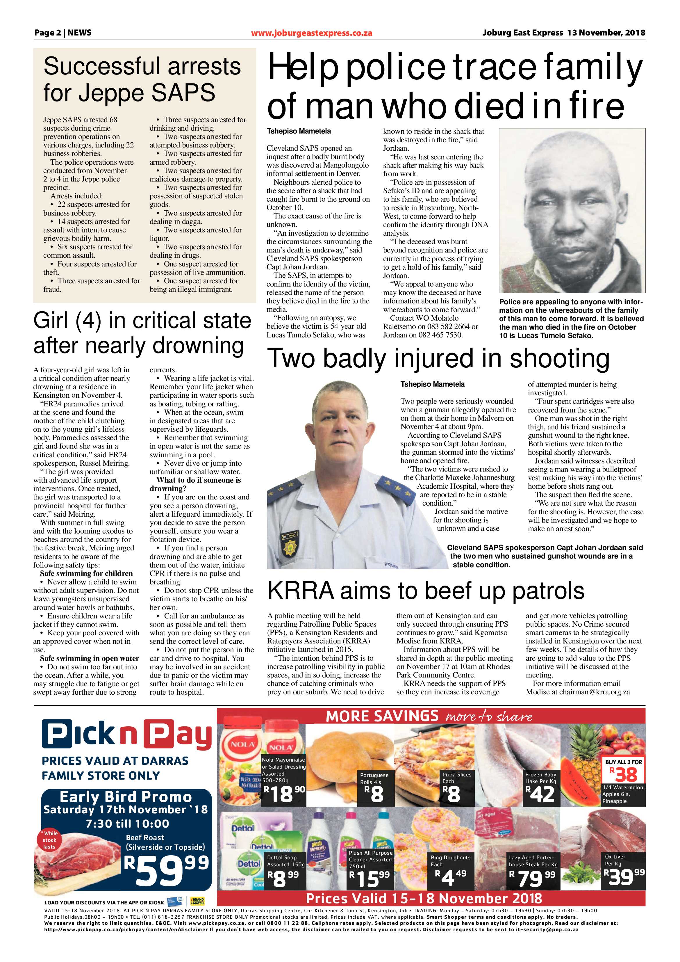 Joburg East Express 13 November 2018 page 2