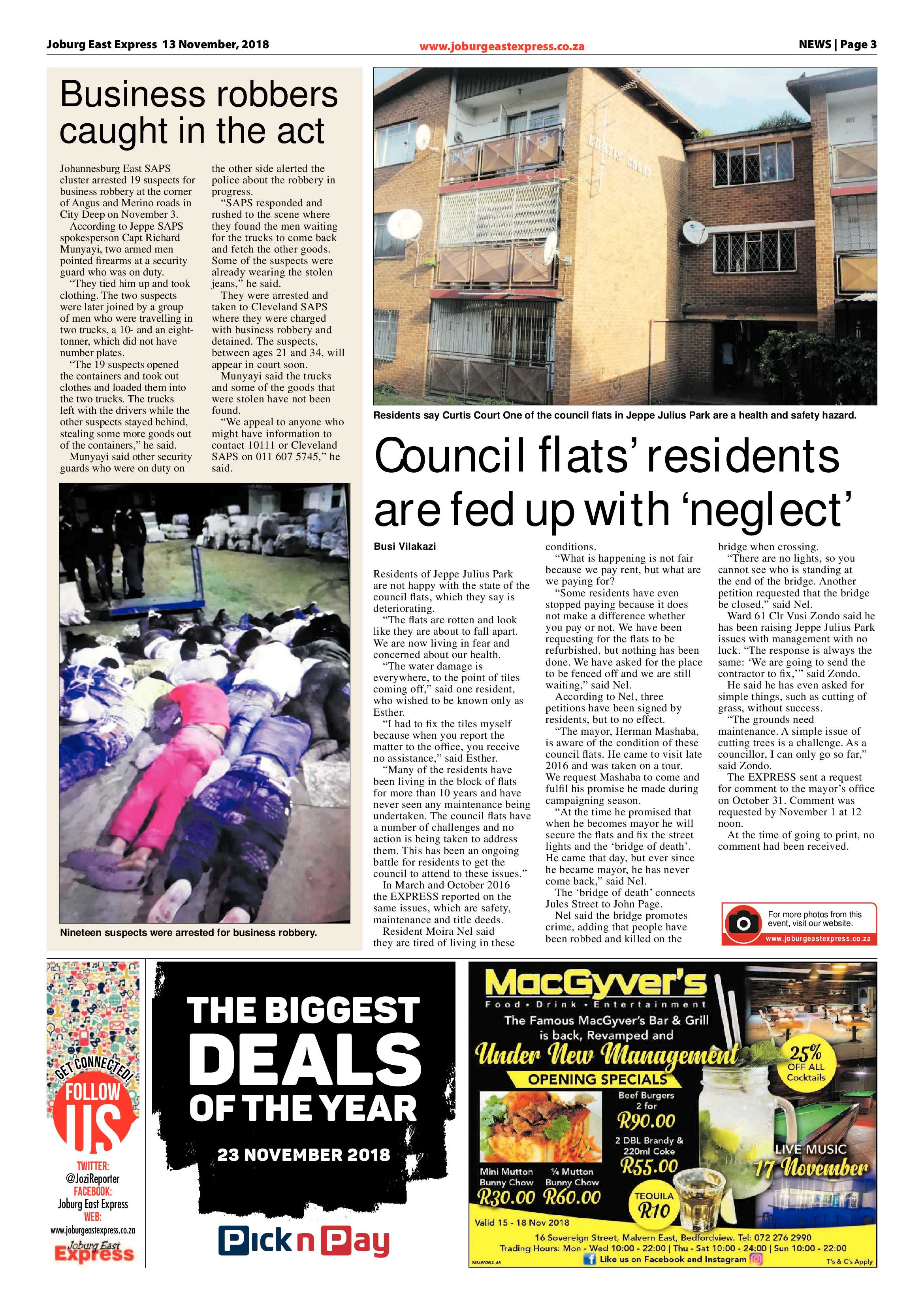 Joburg East Express 13 November 2018 page 3