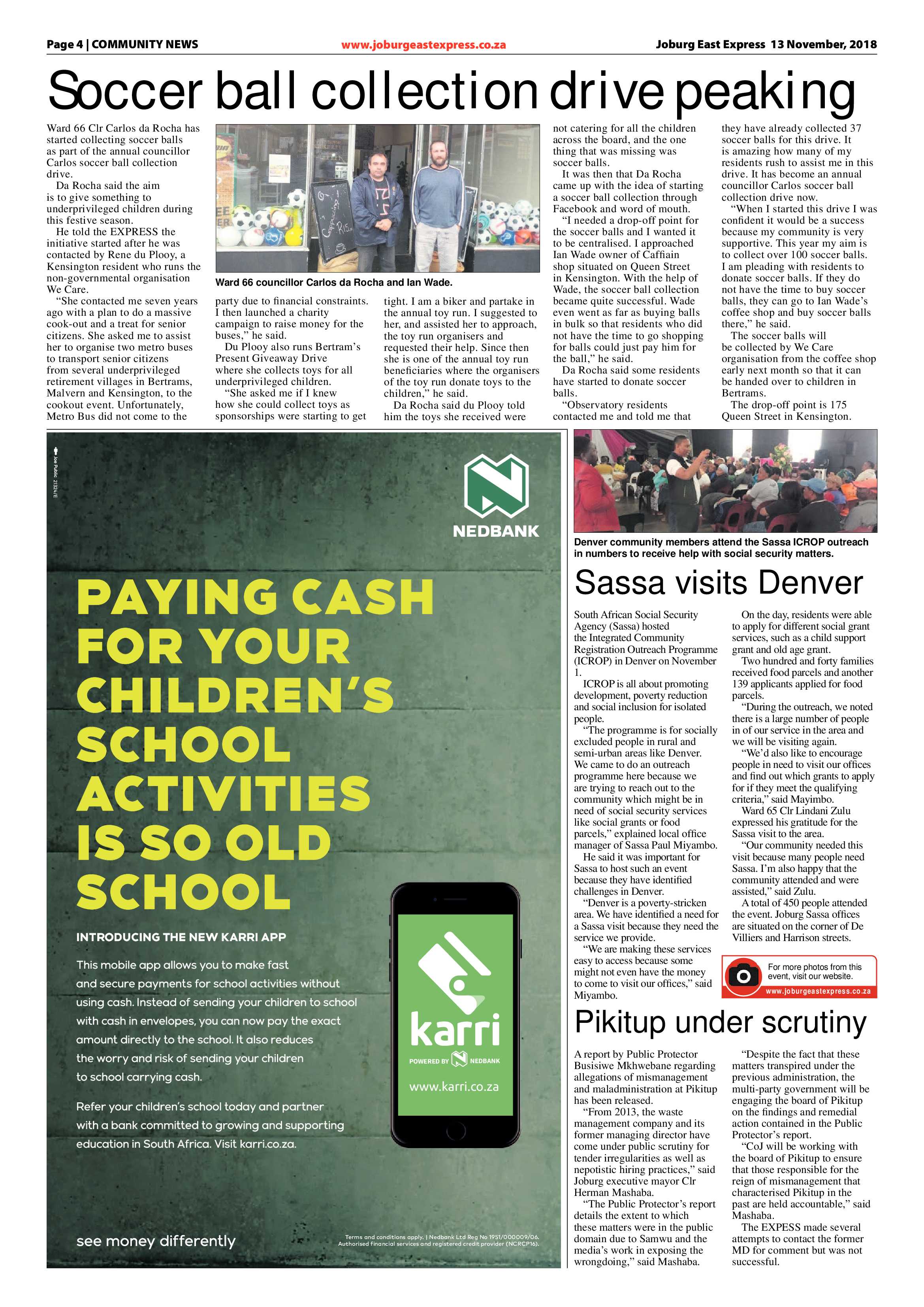 Joburg East Express 13 November 2018 page 4