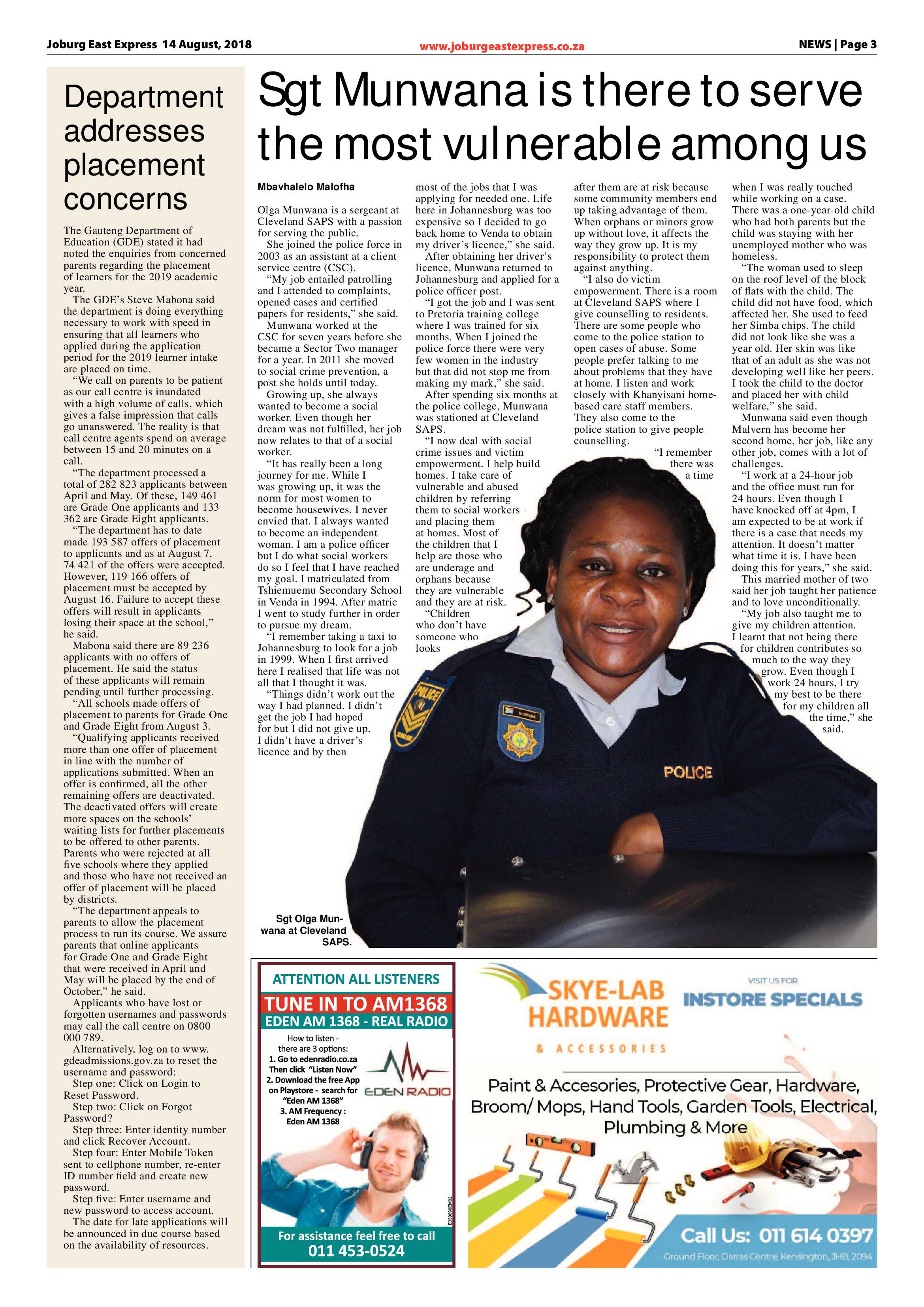 Joburg East Express 14 August 2018 page 3