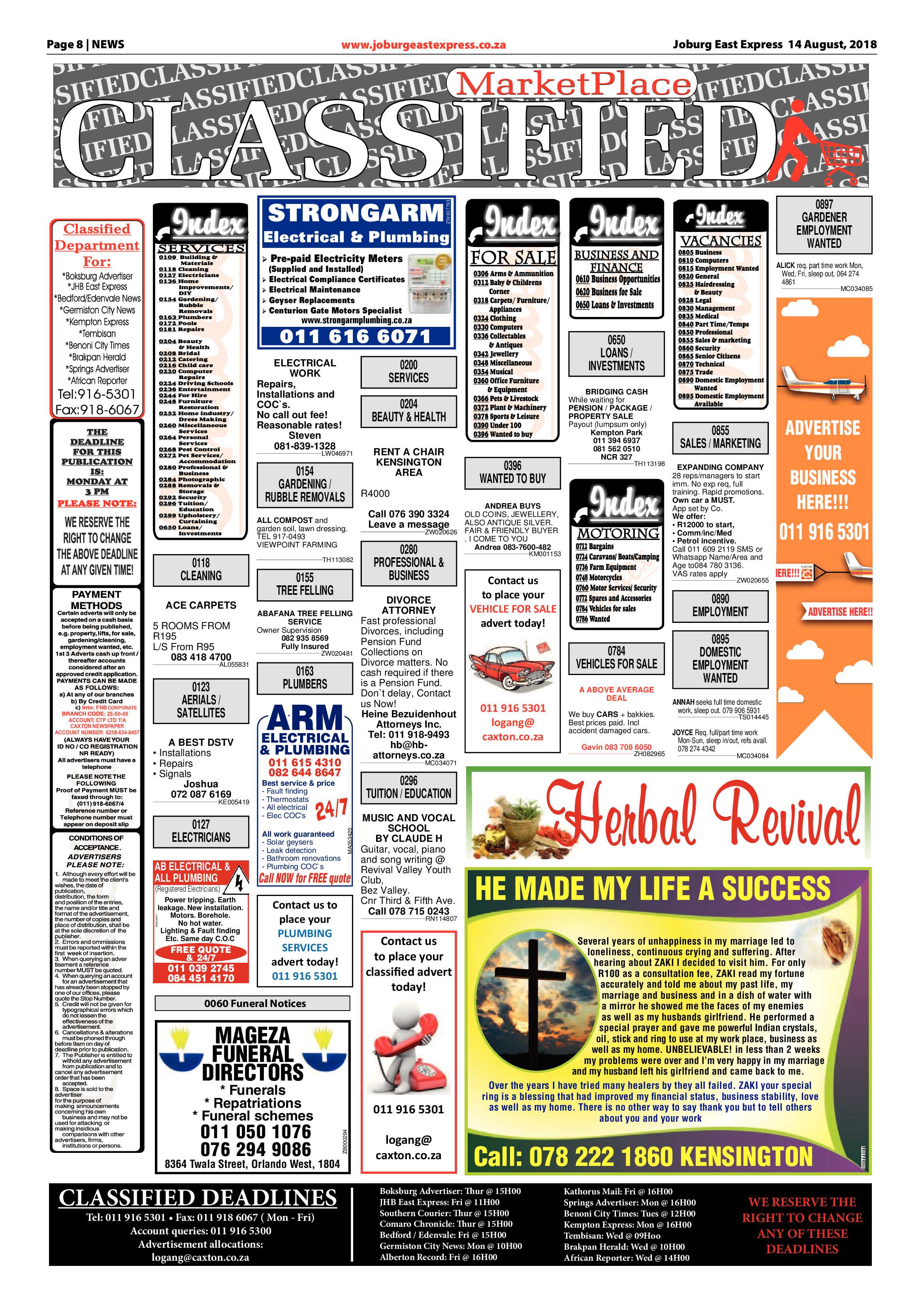 Joburg East Express 14 August 2018 page 8