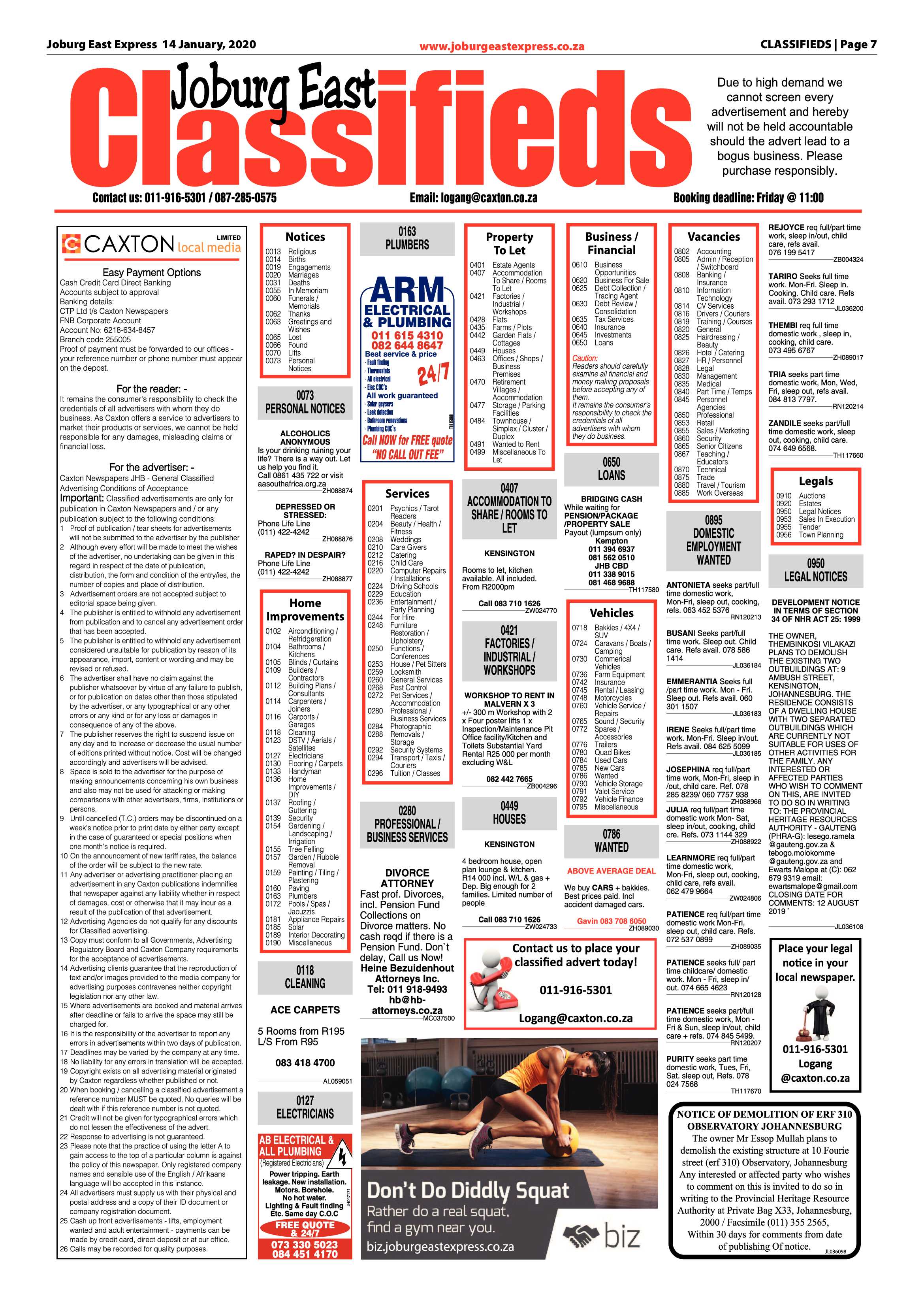 Joburg East Express 14 January 2020 page 7