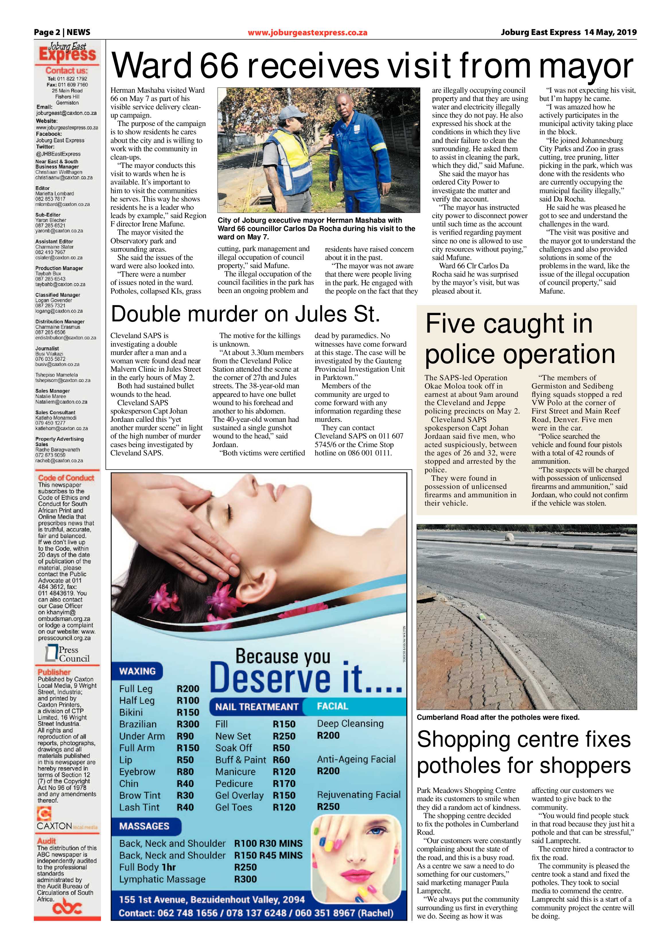 Joburg East Express 14 May 2019 page 2
