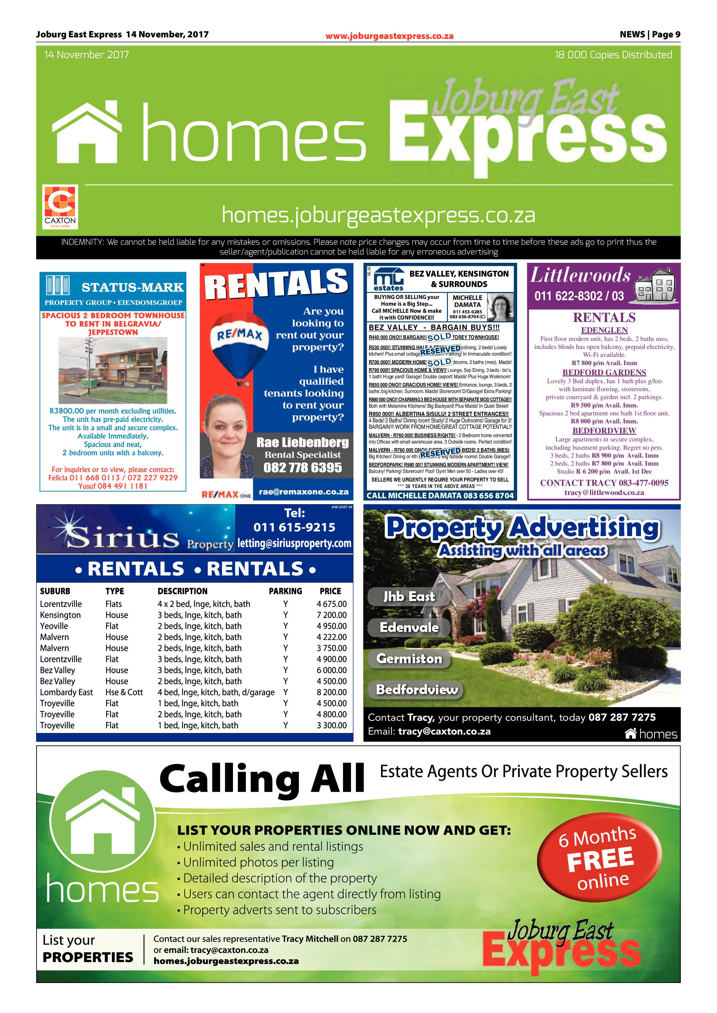 Joburg East Express 14 November 2017 page 9