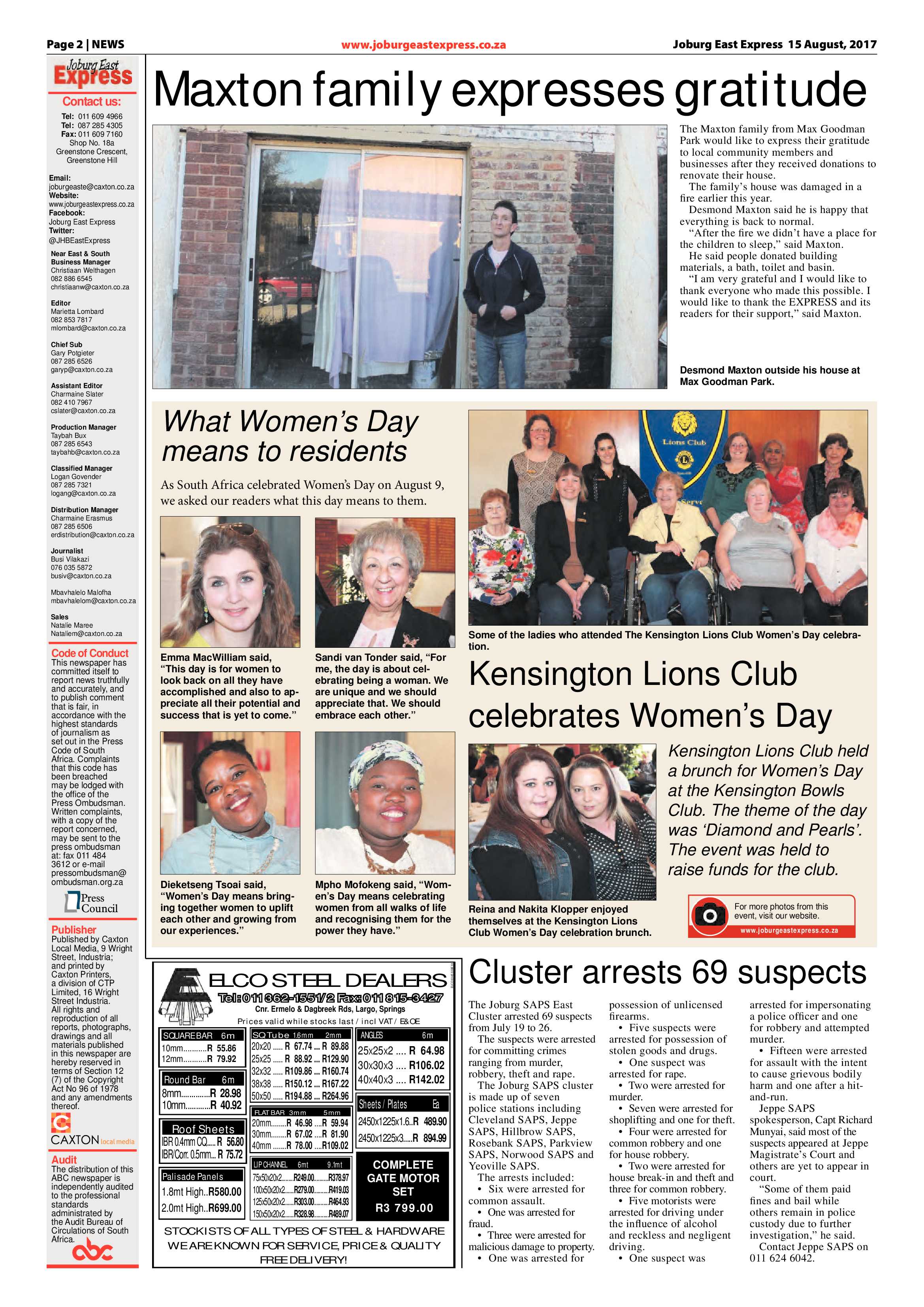 Joburg East Express 15 August 2017 page 2