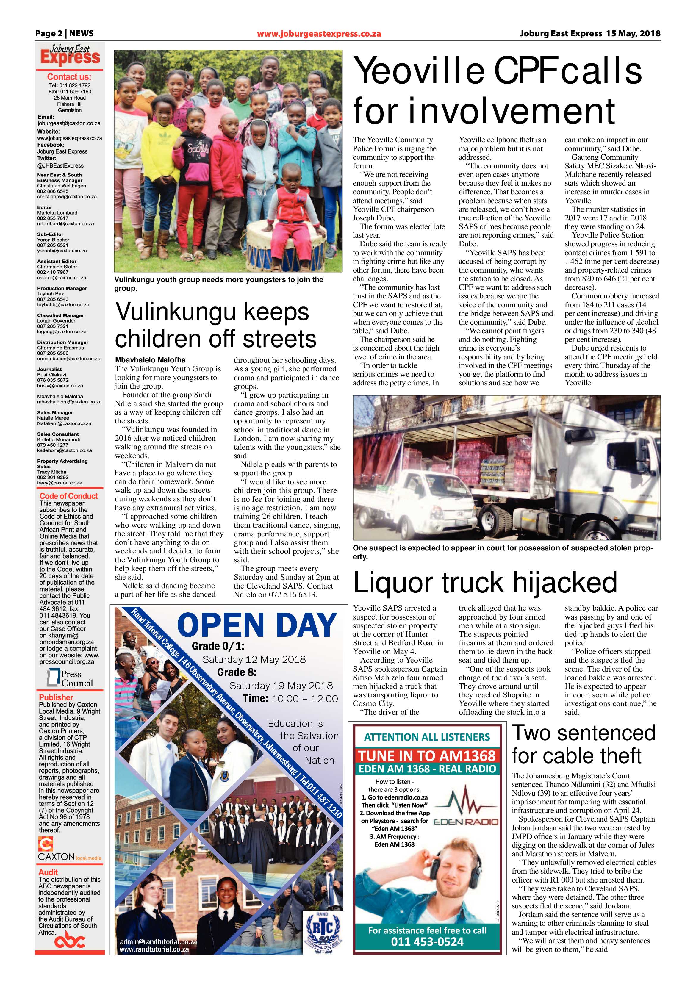 Joburg East Express 15 May 2018 page 2