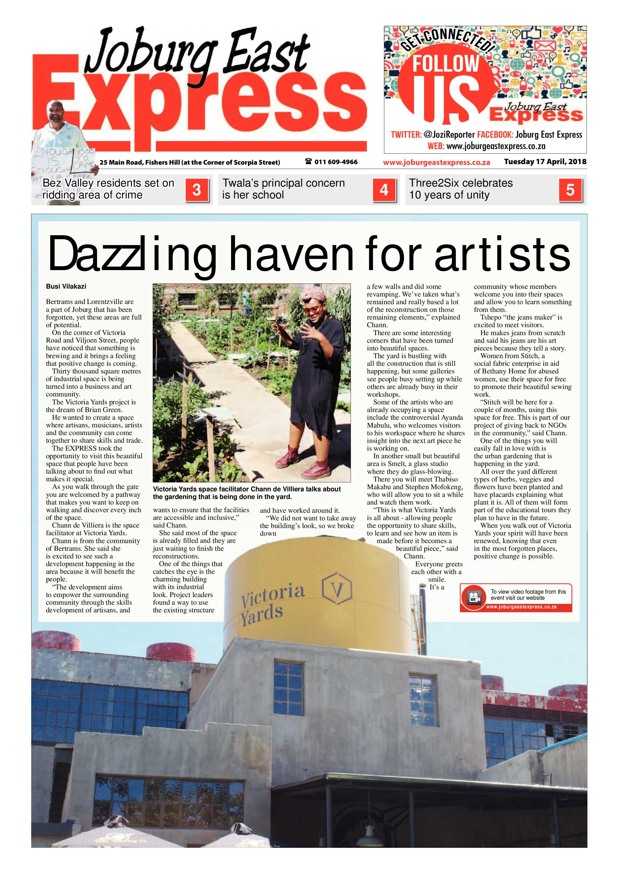 Joburg East Express 17 April 2018 page 1