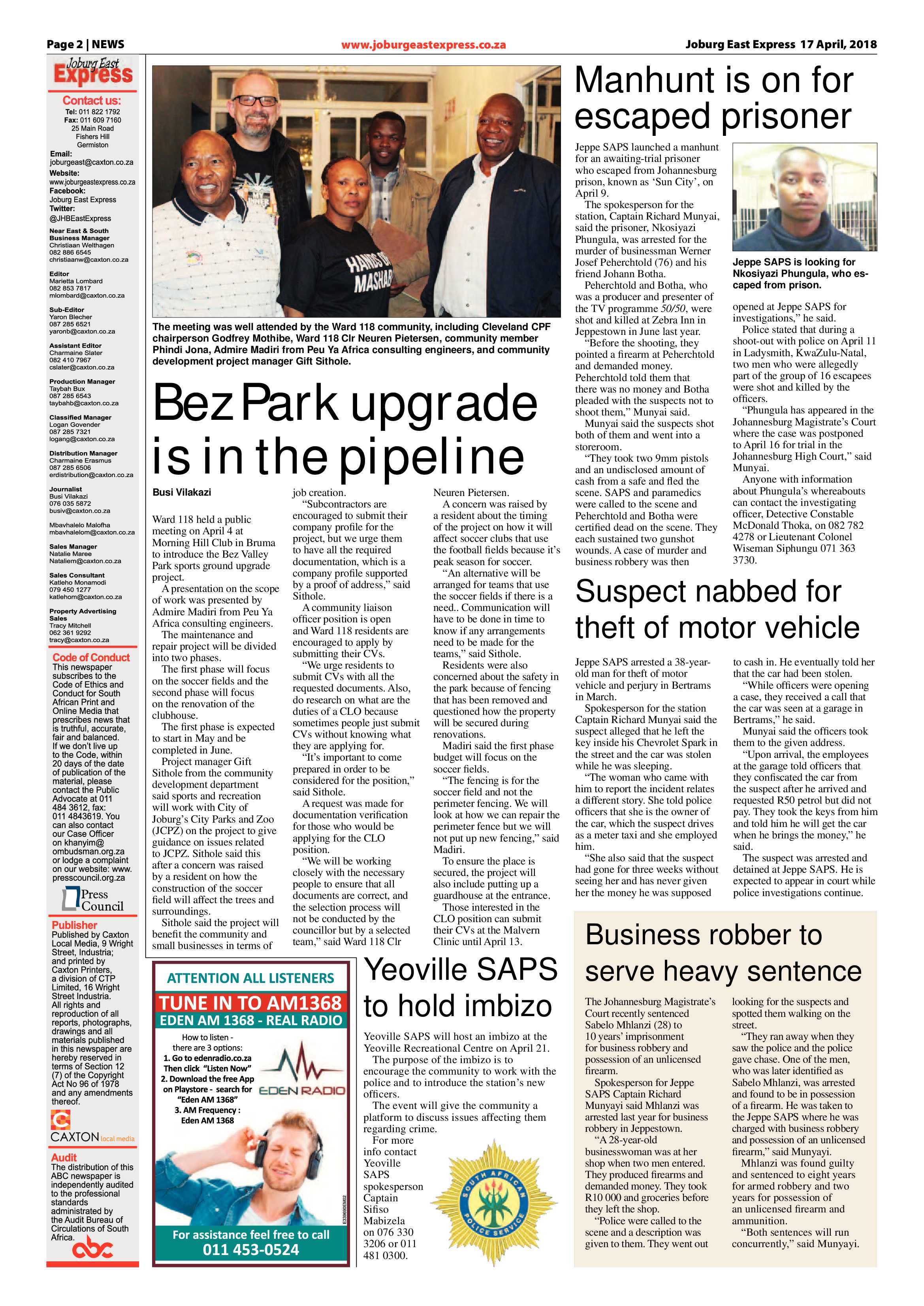 Joburg East Express 17 April 2018 page 2