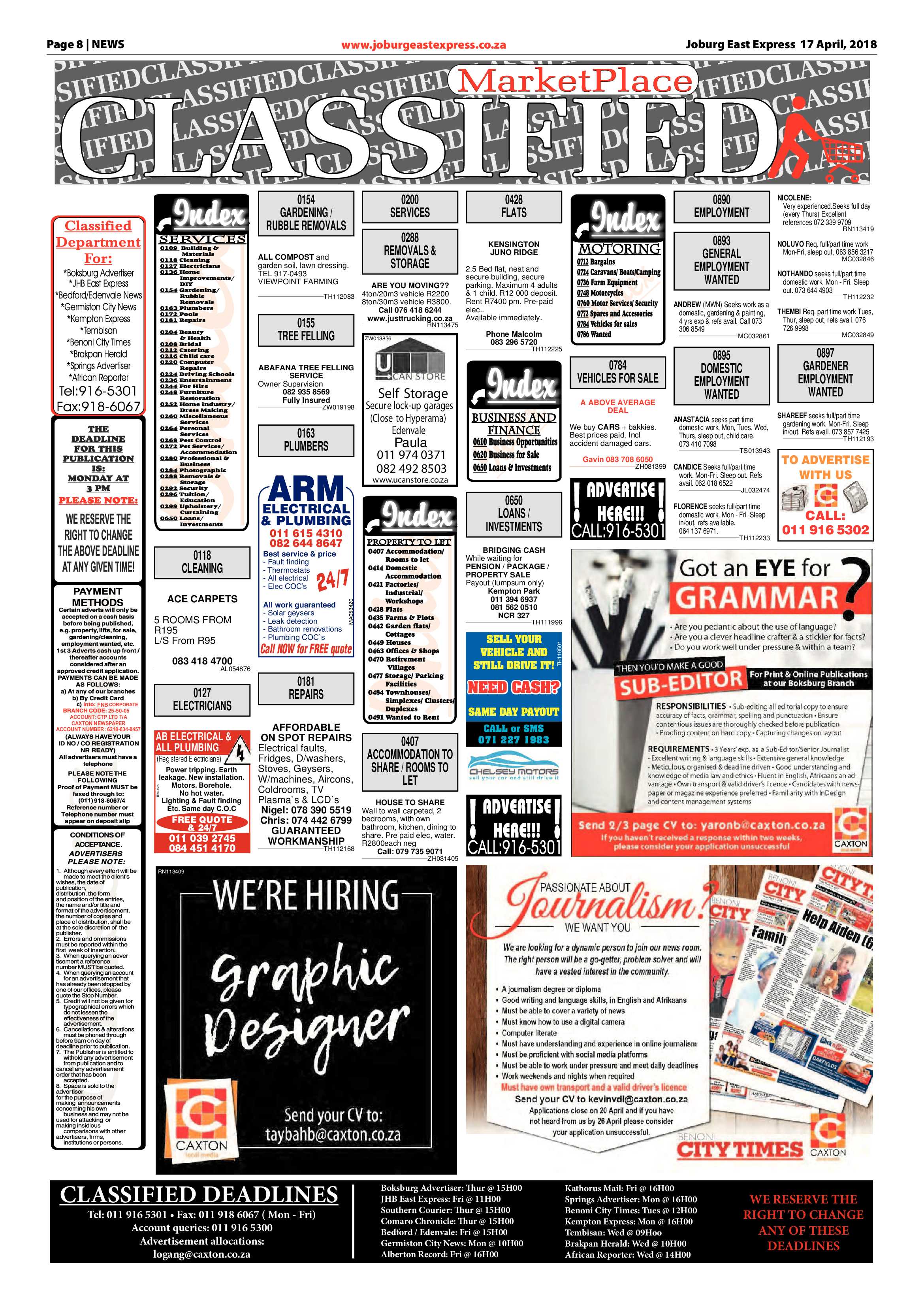 Joburg East Express 17 April 2018 page 8