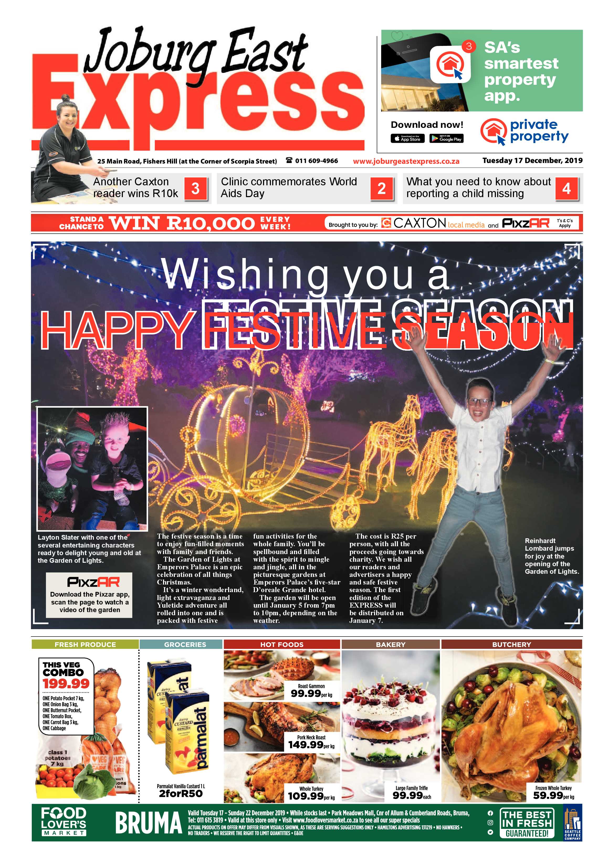 Joburg East Express 17 December 2019 page 1