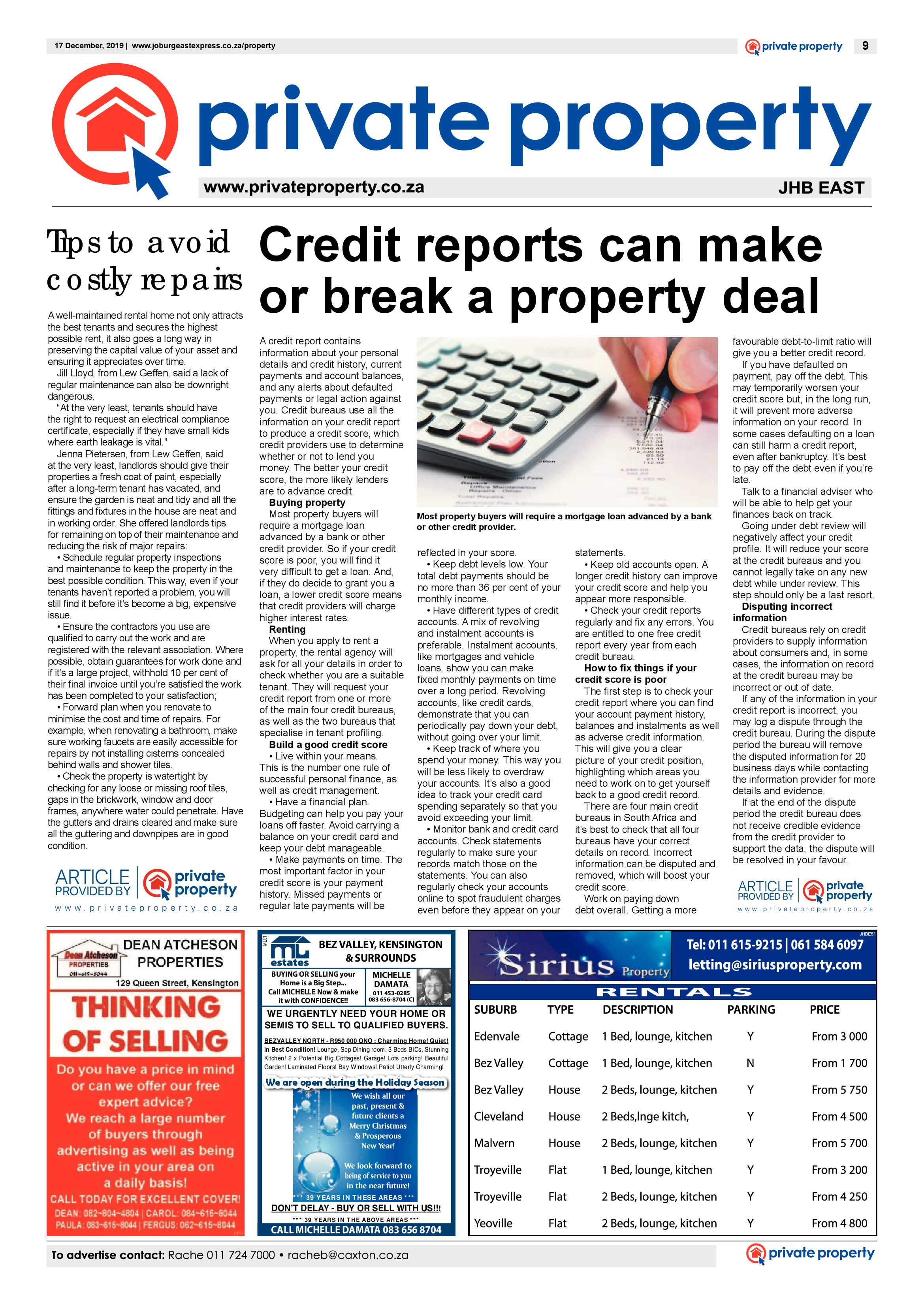 Joburg East Express 17 December 2019 page 9