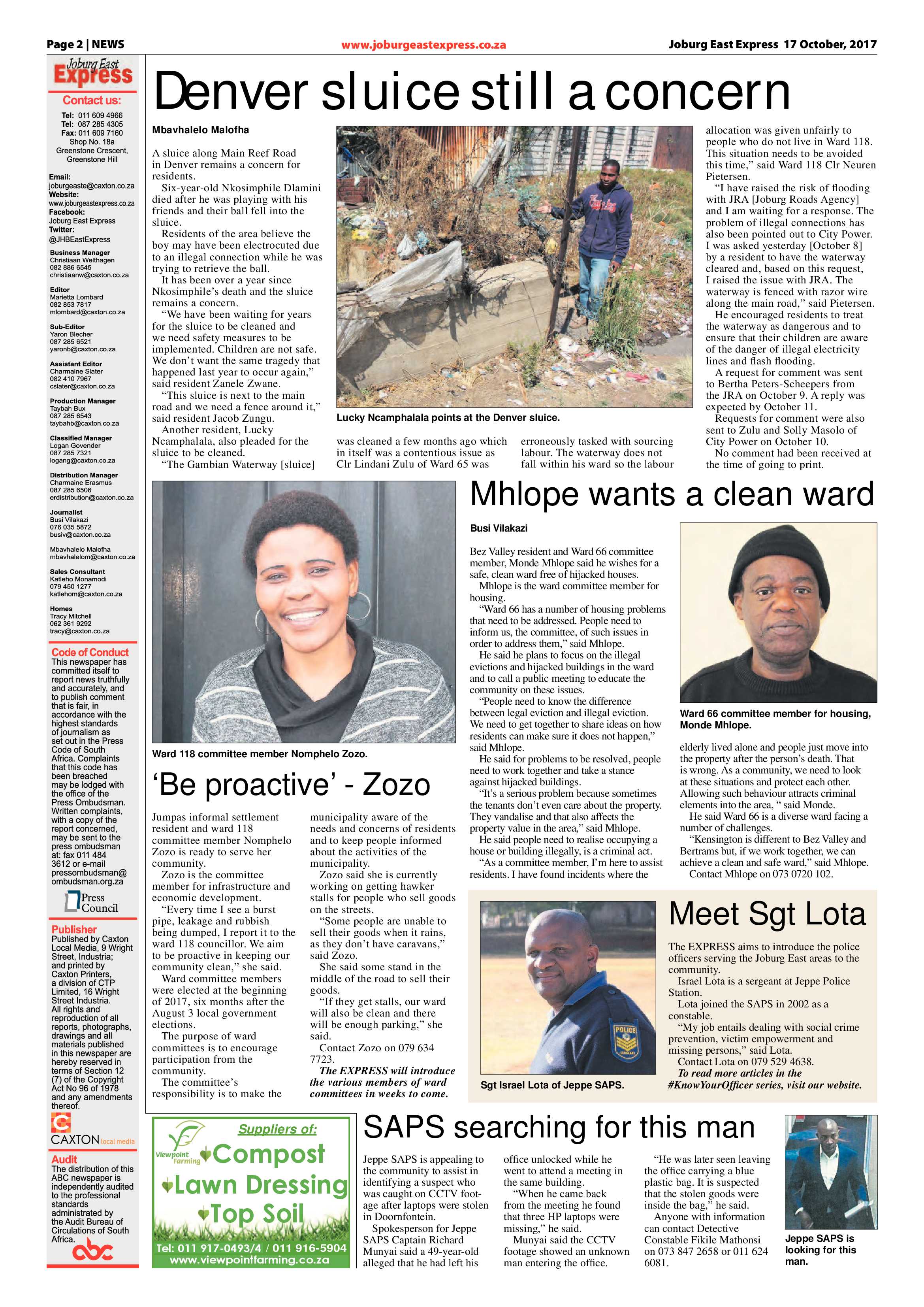 Joburg East Express 17 October 2017 page 2