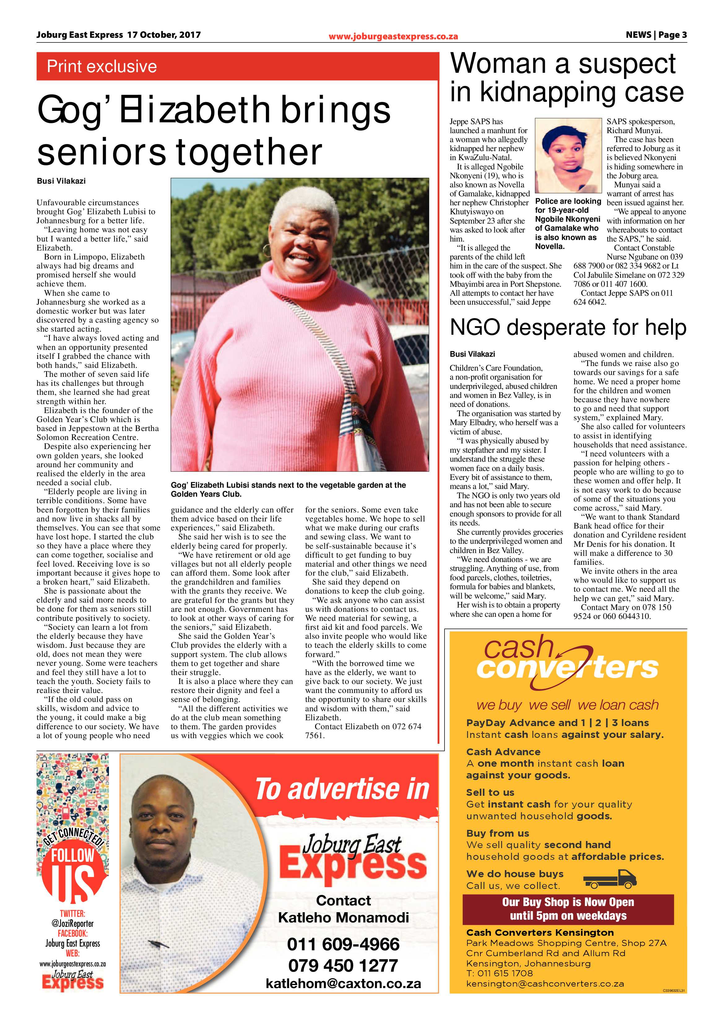 Joburg East Express 17 October 2017 page 3