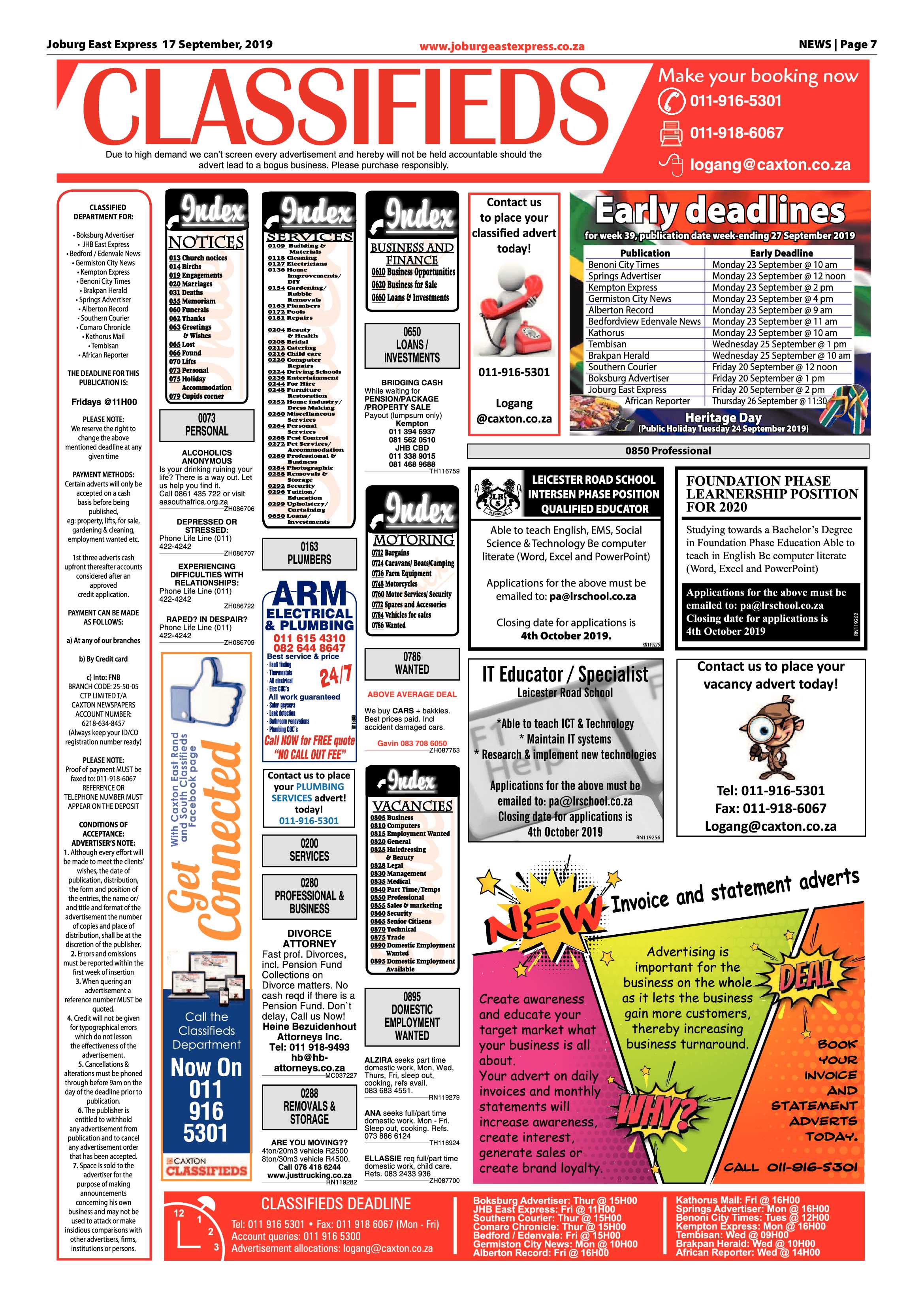 Joburg East Express 17 September 2019 page 7