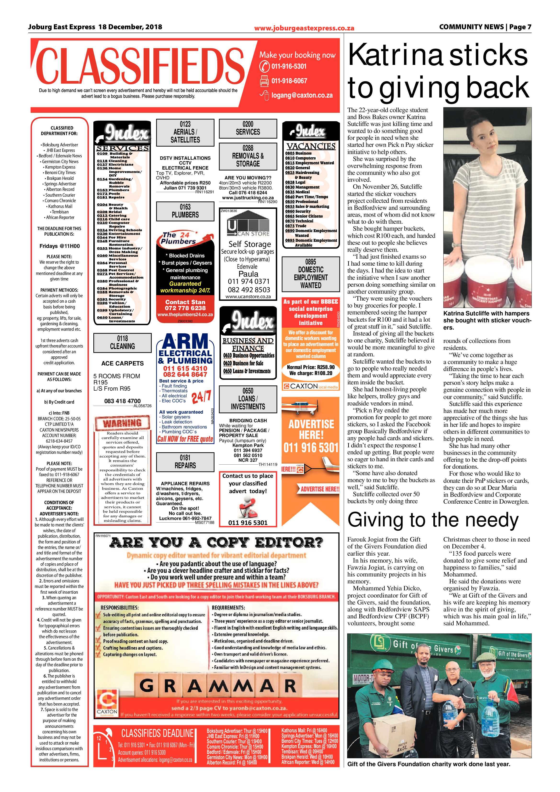 Joburg East Express 18 December 2018 page 7