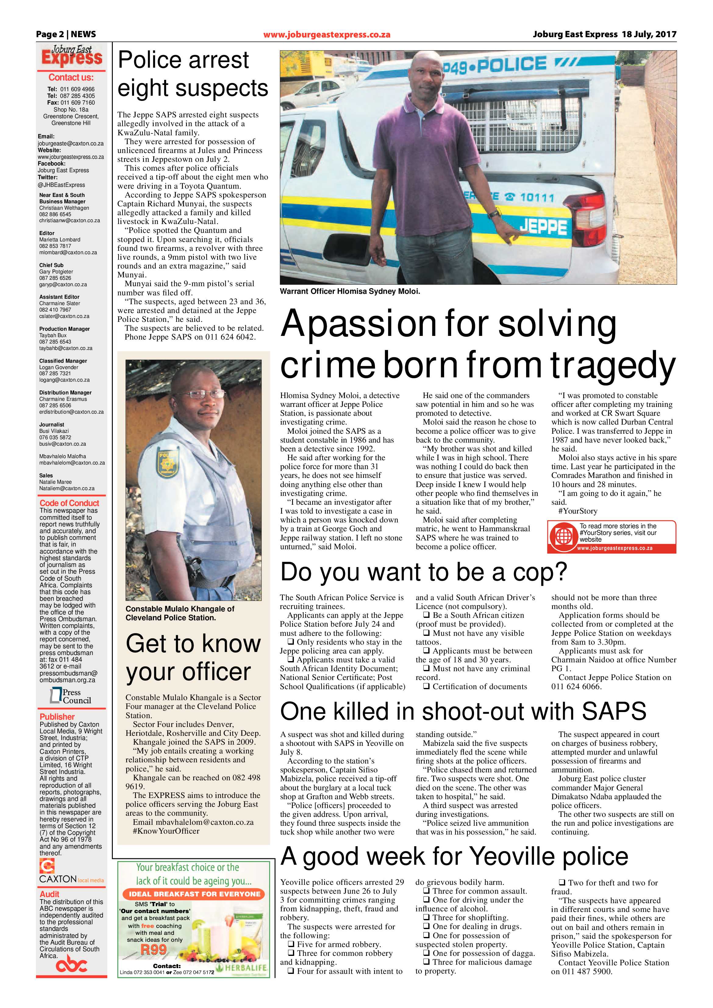 Joburg East Express 18 July 2017 page 2