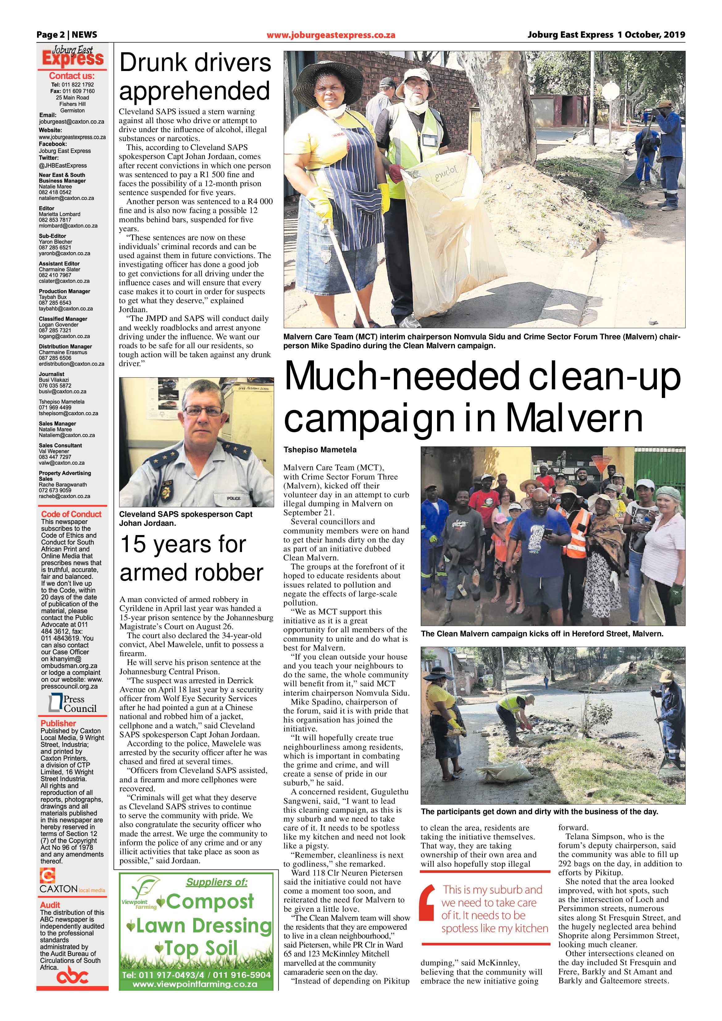 Joburg East Express 1 October 2019 page 2