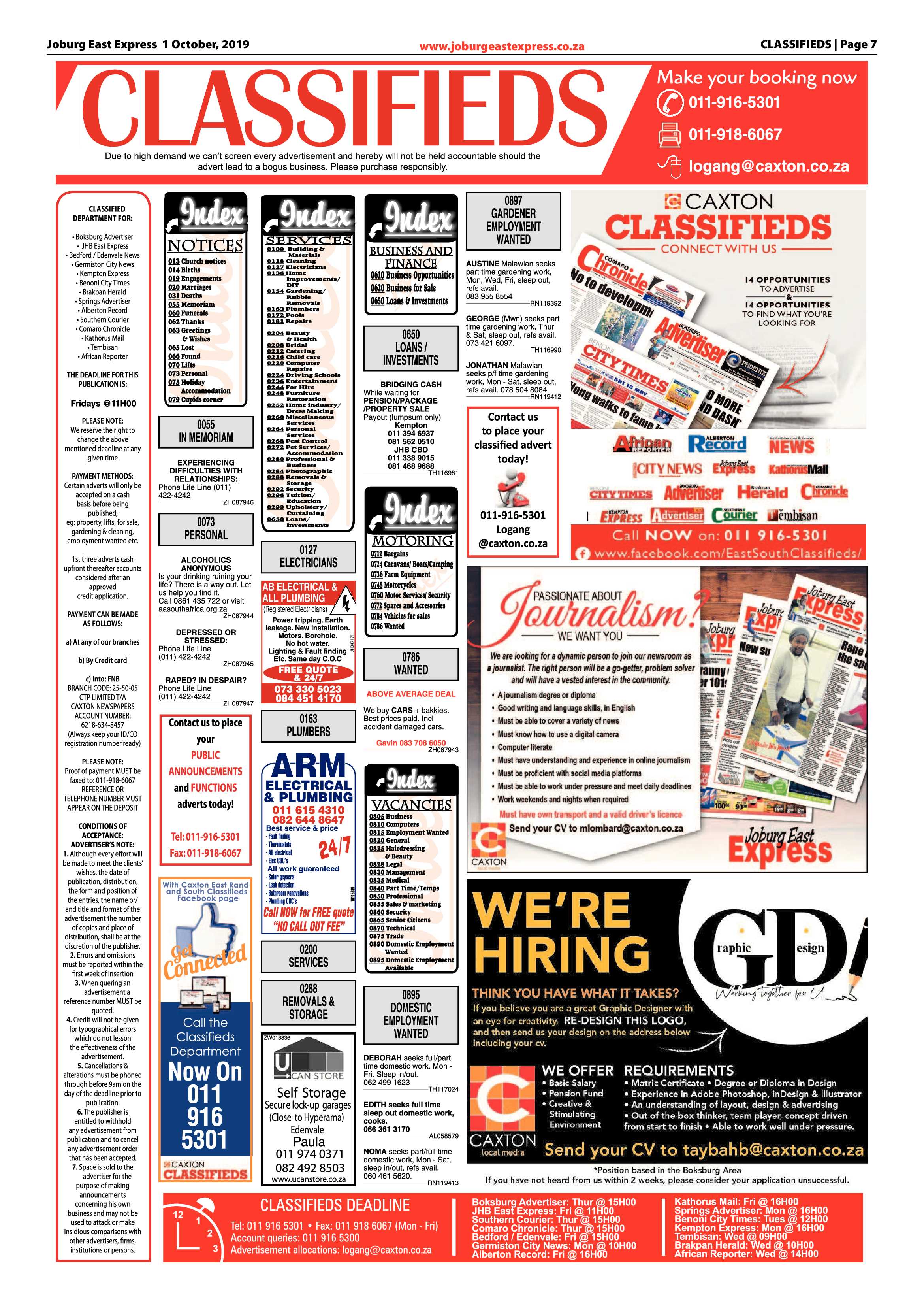 Joburg East Express 1 October 2019 page 7
