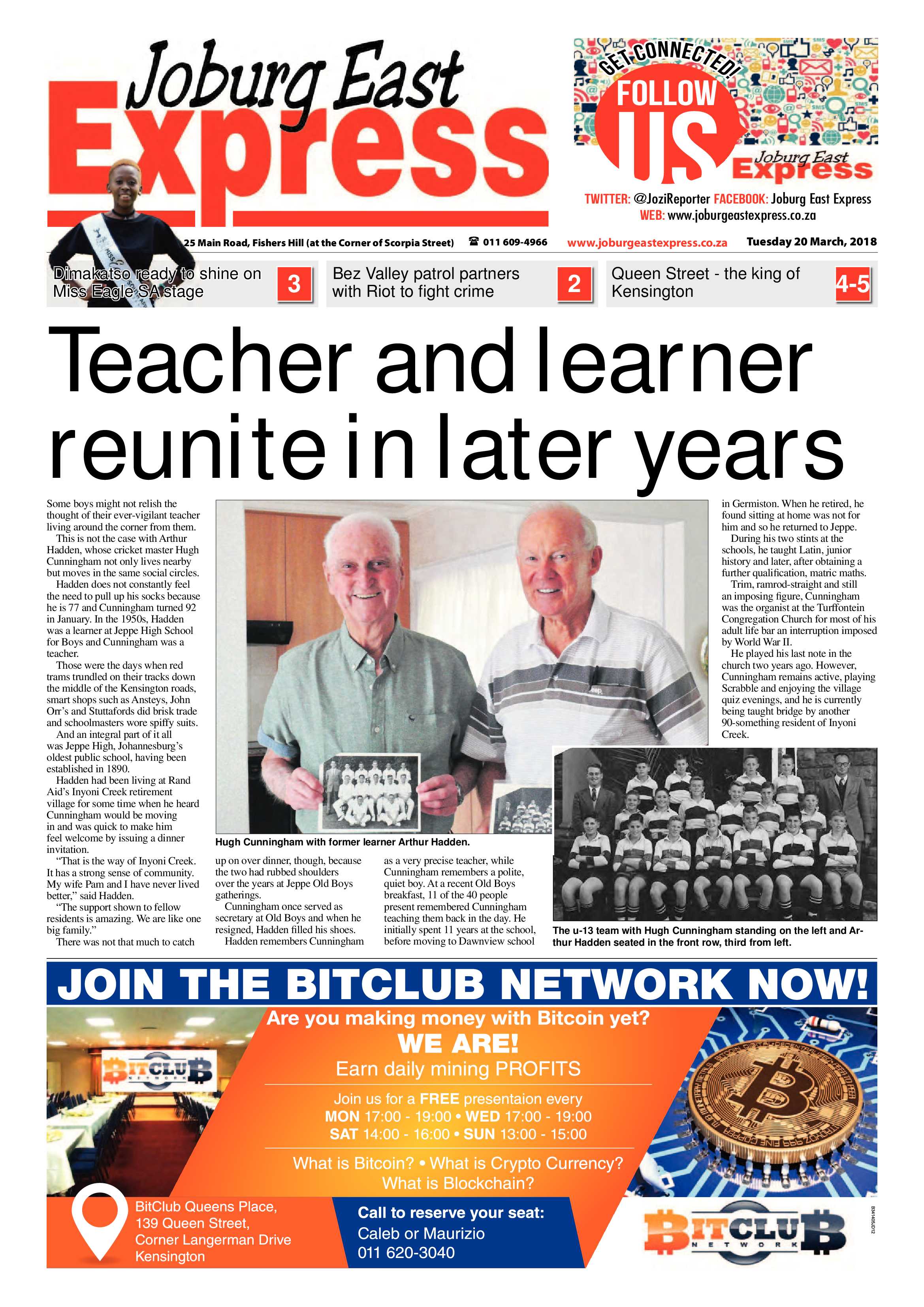 Joburg East Express 20 March 2018 page 1