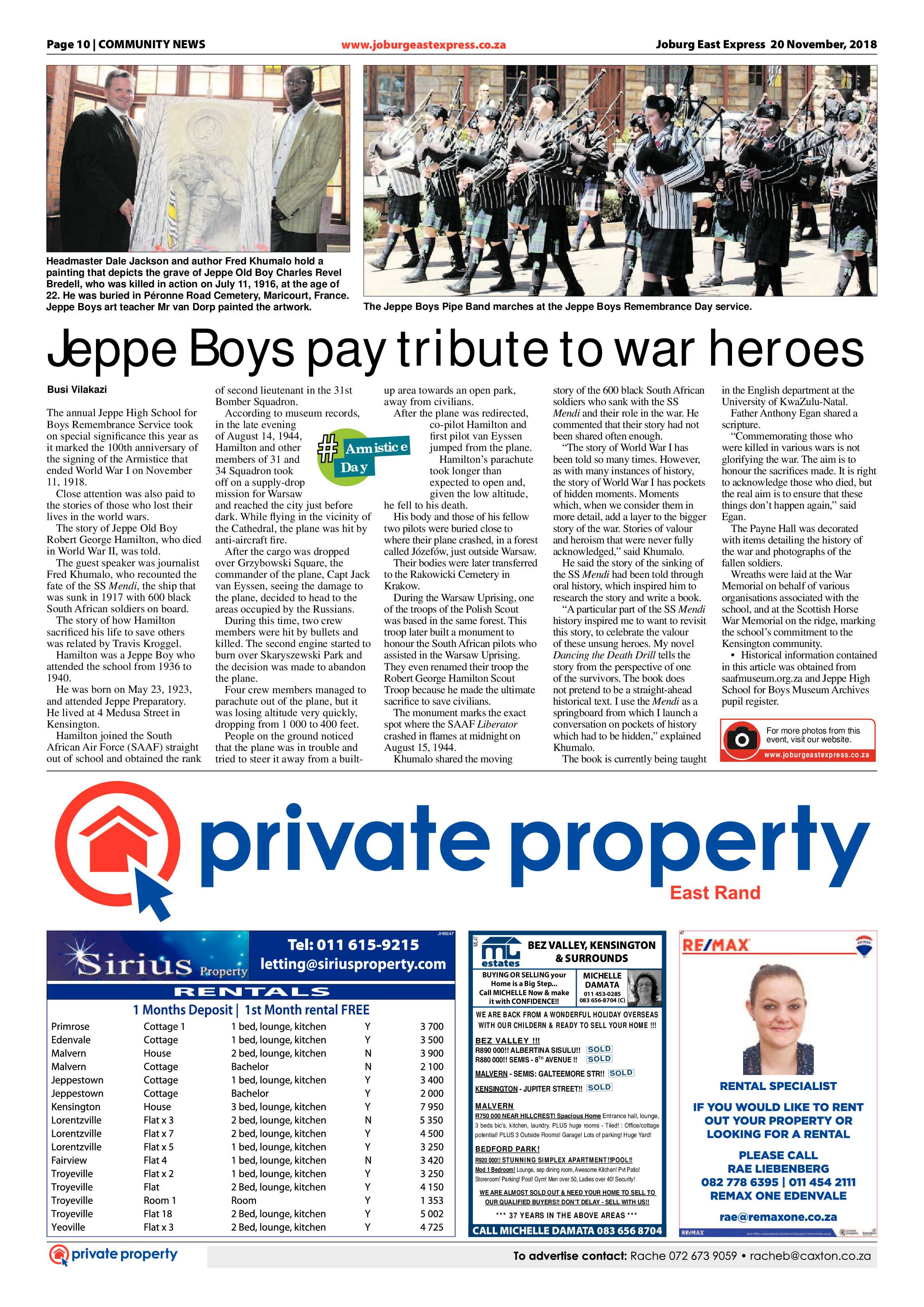 Joburg East Express 20 November 2018 page 10