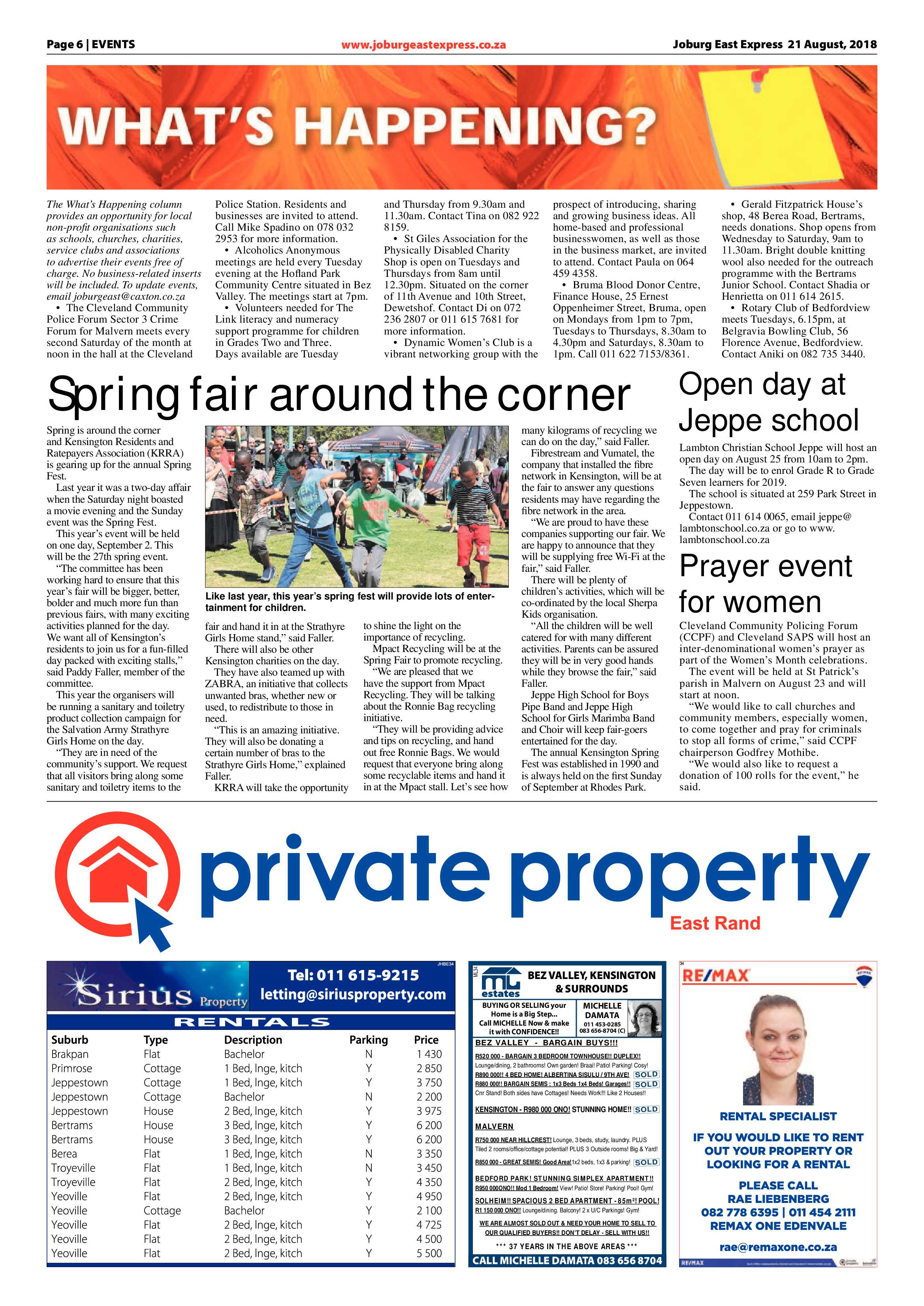 Joburg East Express 21 August 2018 page 6