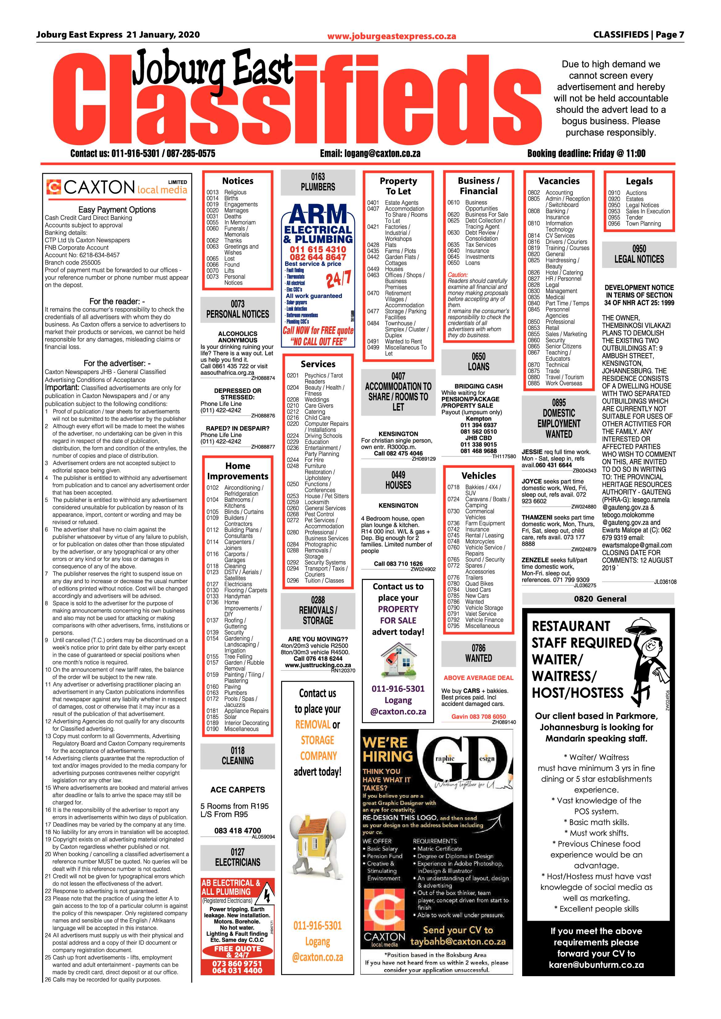 Joburg East Express 21 January 2020 page 7