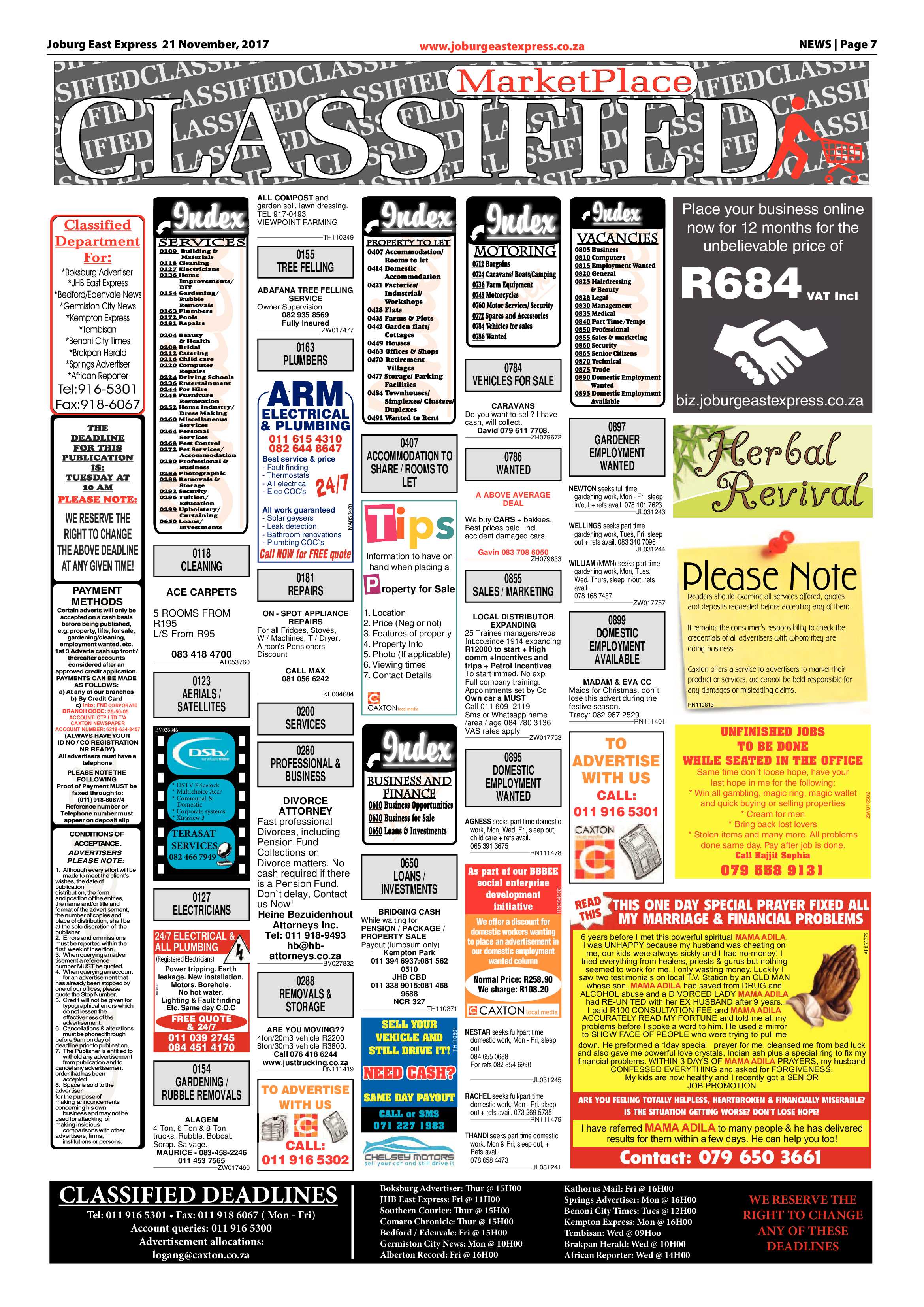 Joburg East Express 21 November 2017 page 7