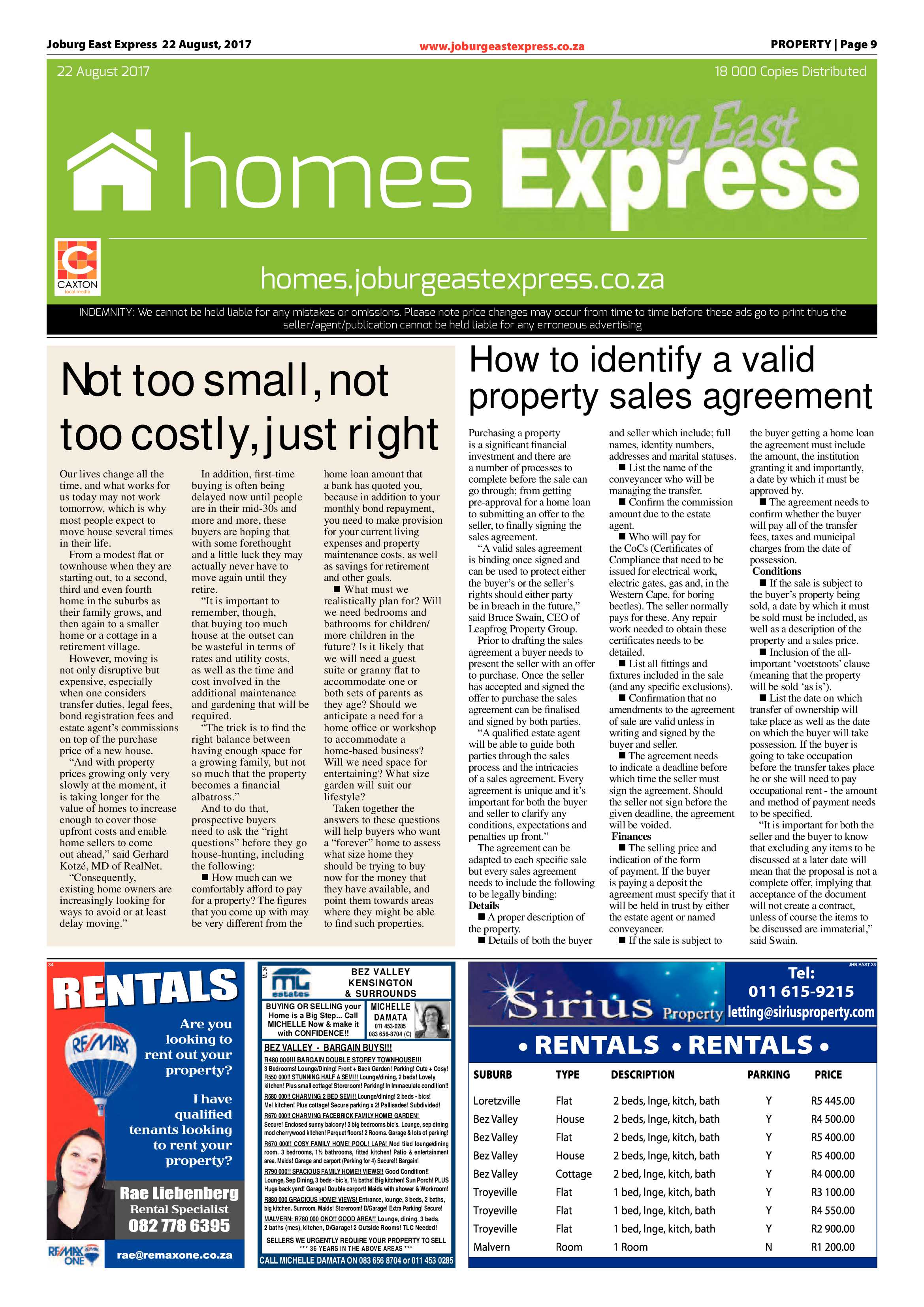 Joburg East Express 22 August 2017 page 9