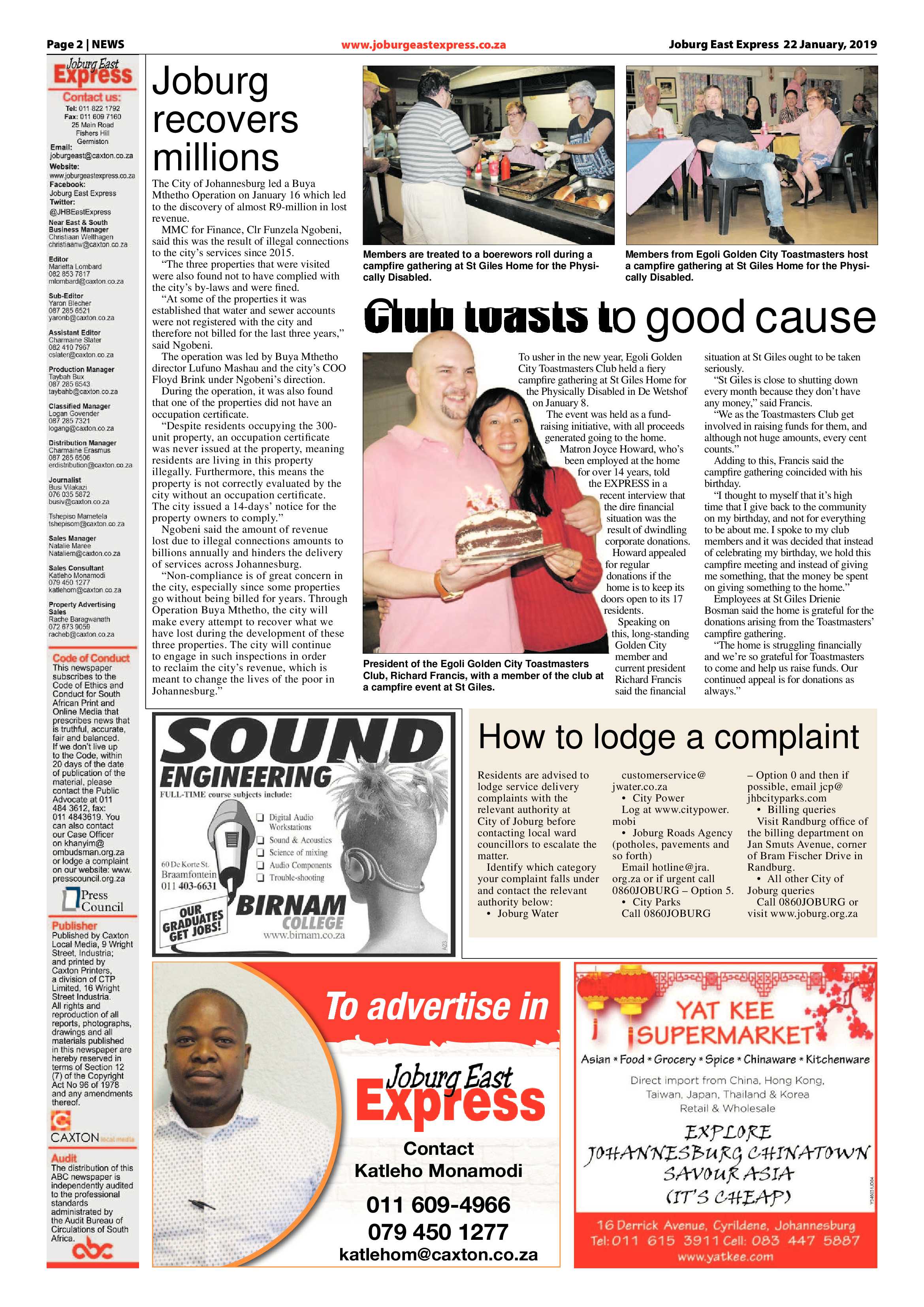 Joburg East Express 22 January 2019 page 2