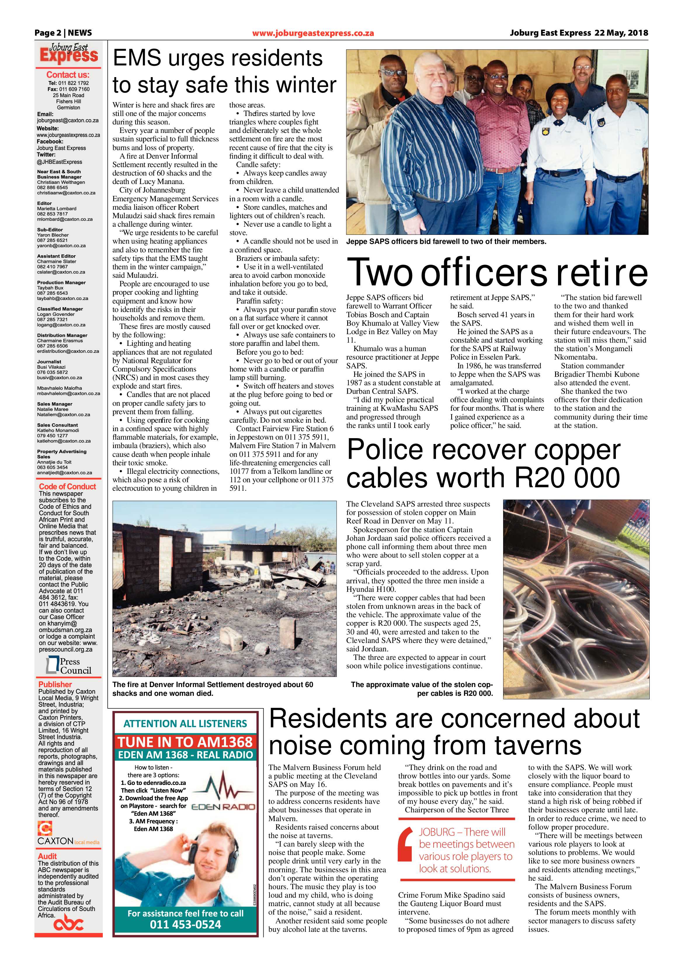 Joburg East Express 22 May 2018 page 2