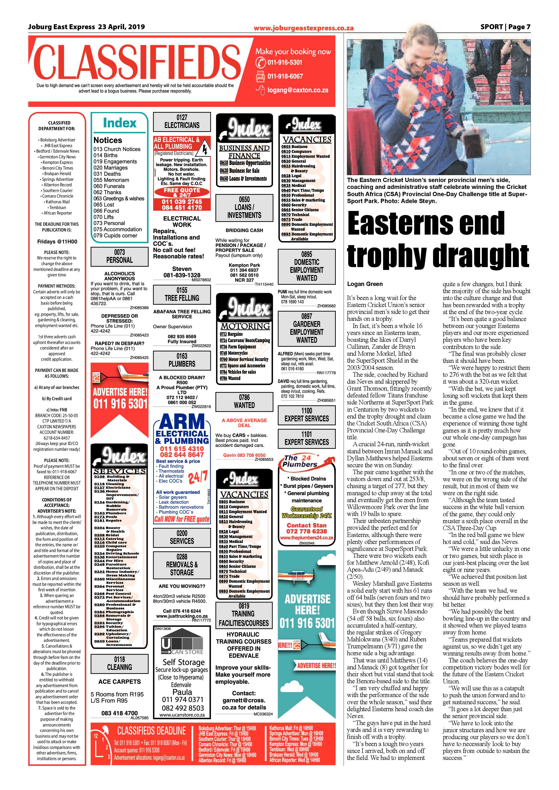 Joburg East Express 23 April 2019 page 7