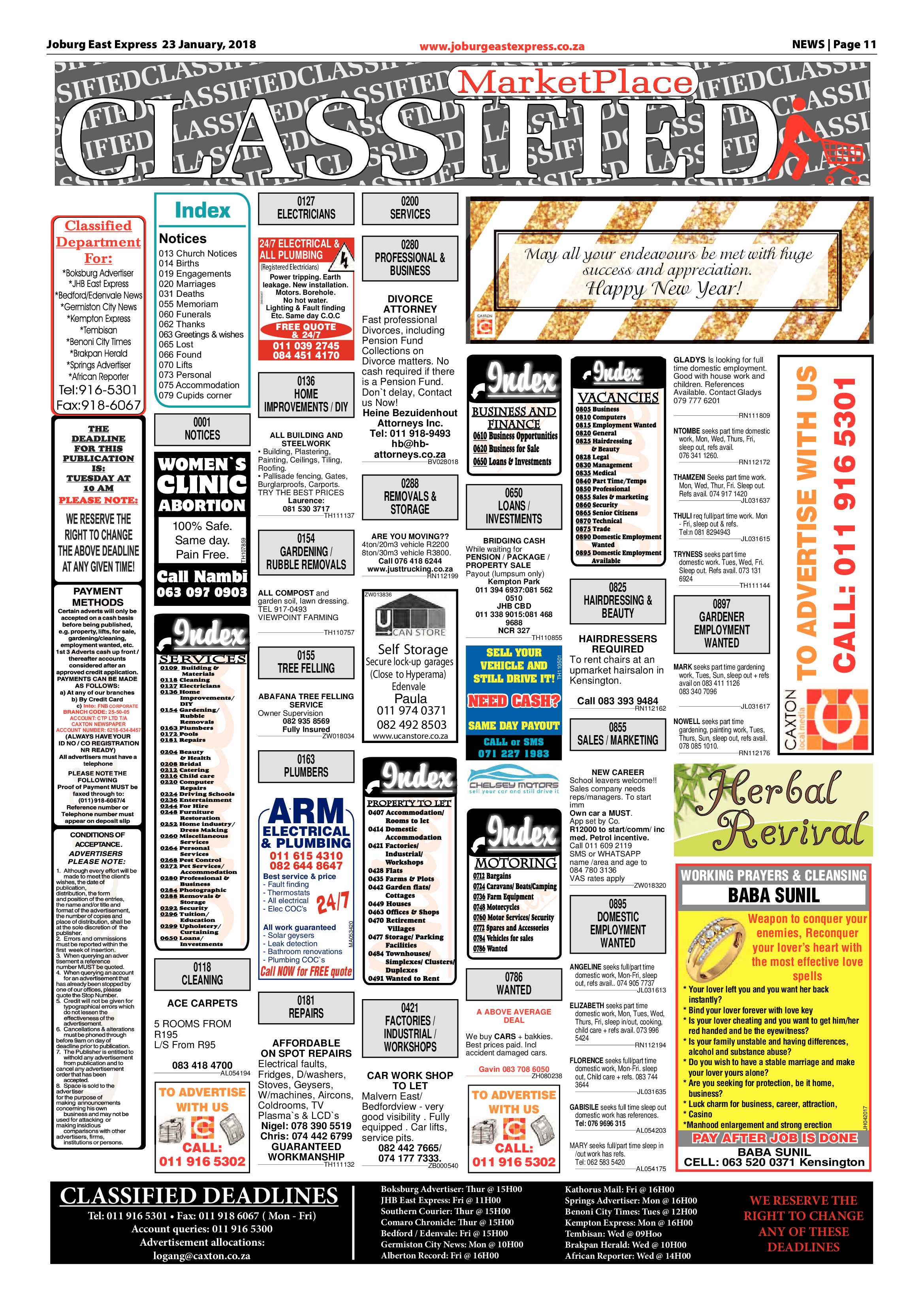 Joburg East Express 23 January 2018 page 11