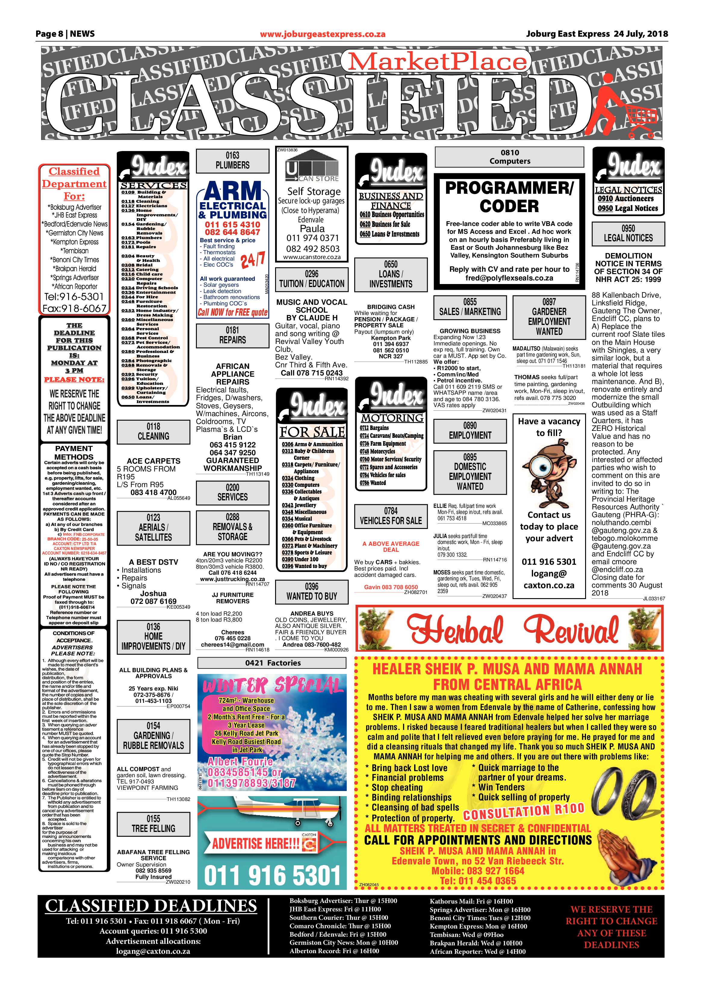 Joburg East Express 24 July 2018 page 8