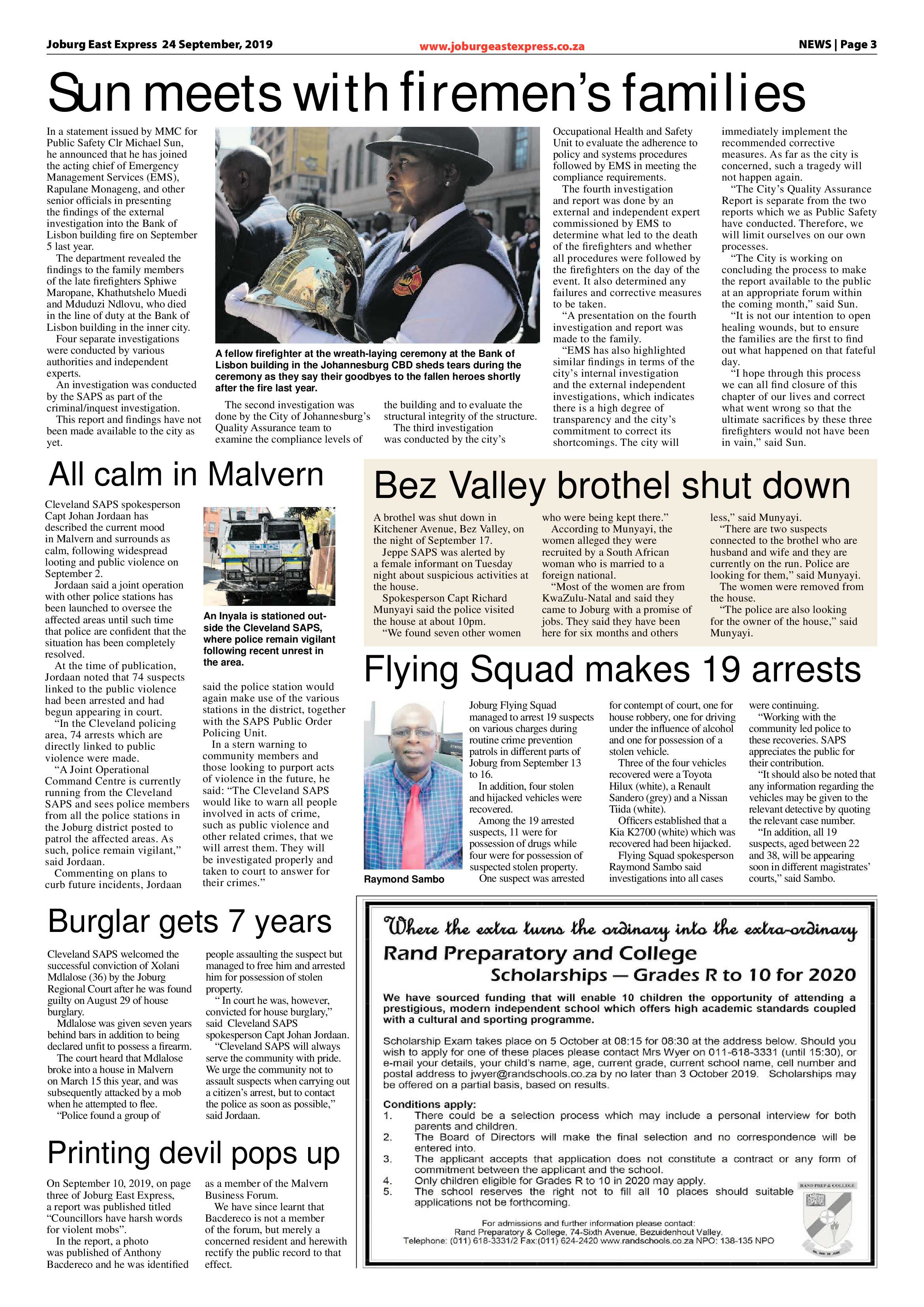 Joburg East Express 24 September 2019 page 3