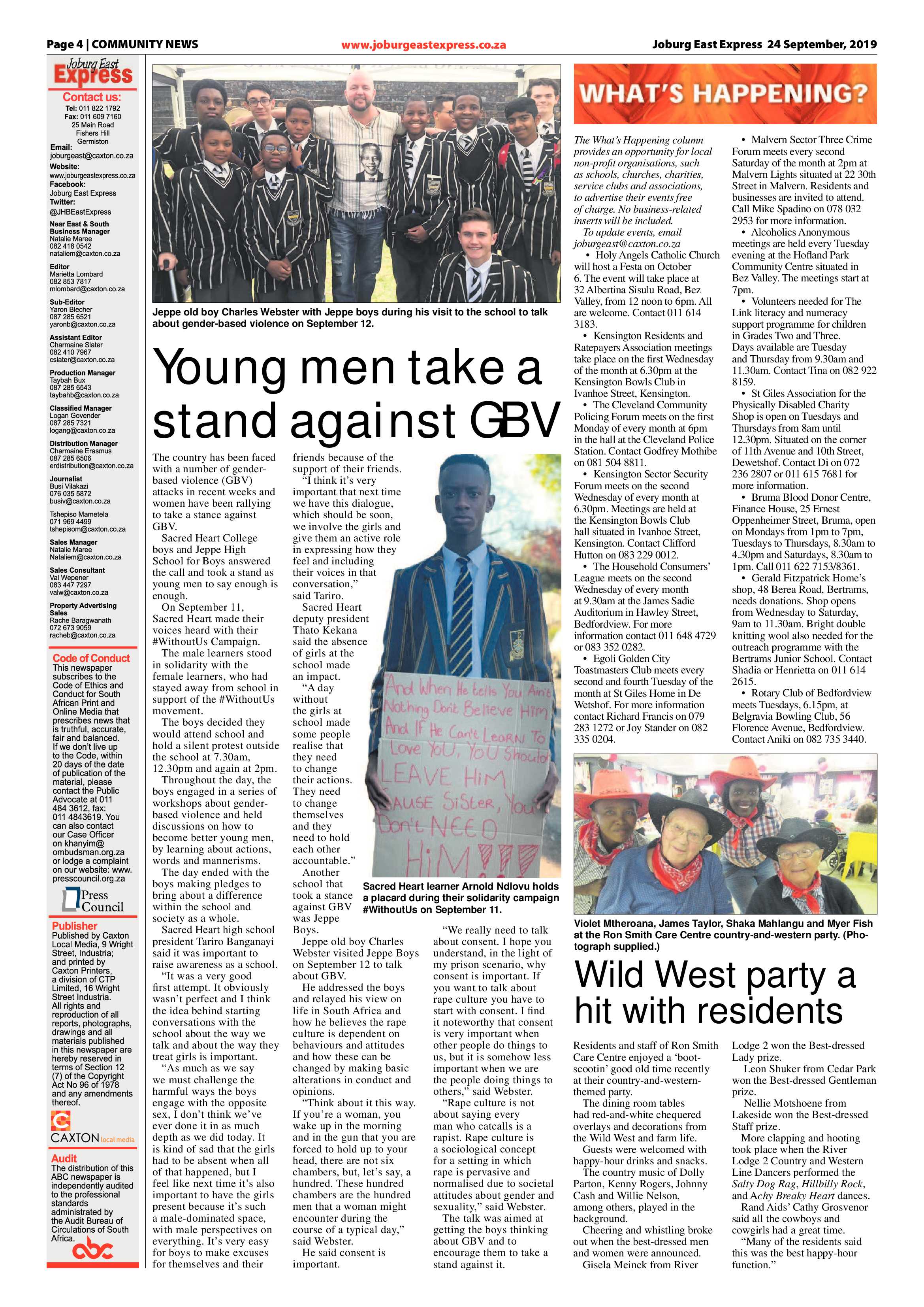 Joburg East Express 24 September 2019 page 4