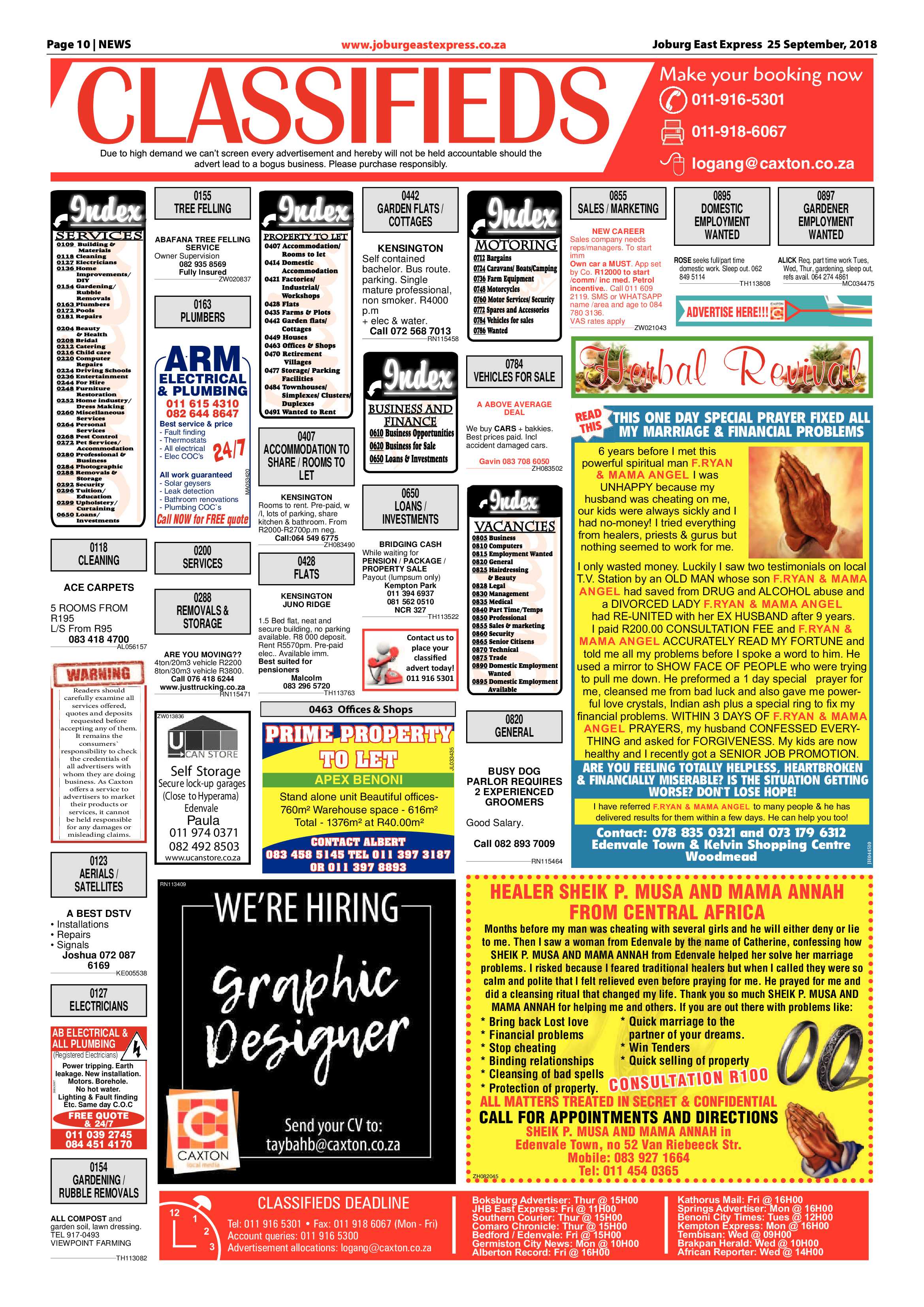 Joburg East Express 25 September 2018 page 10