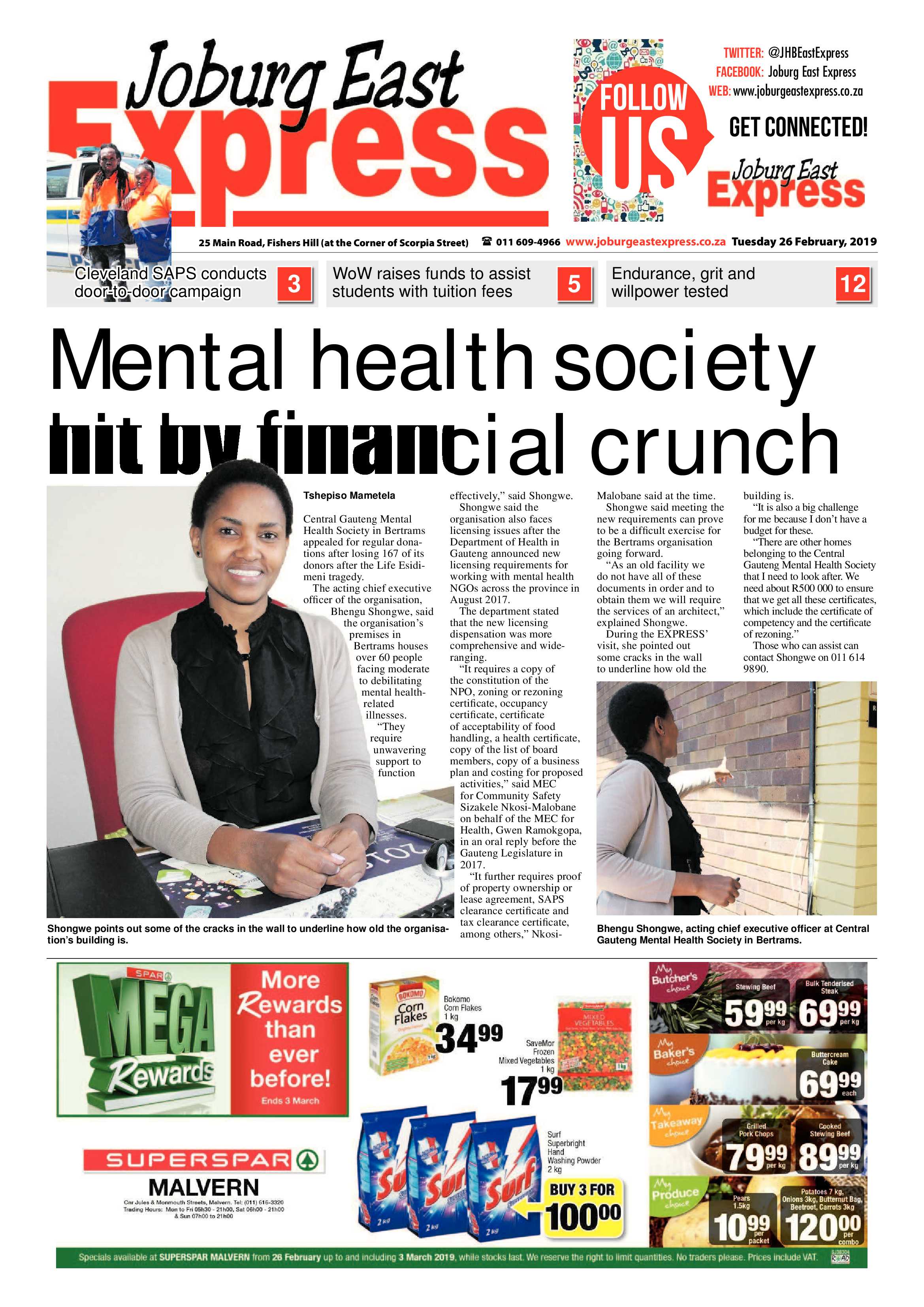 Joburg East Express 26 February 2019 page 1