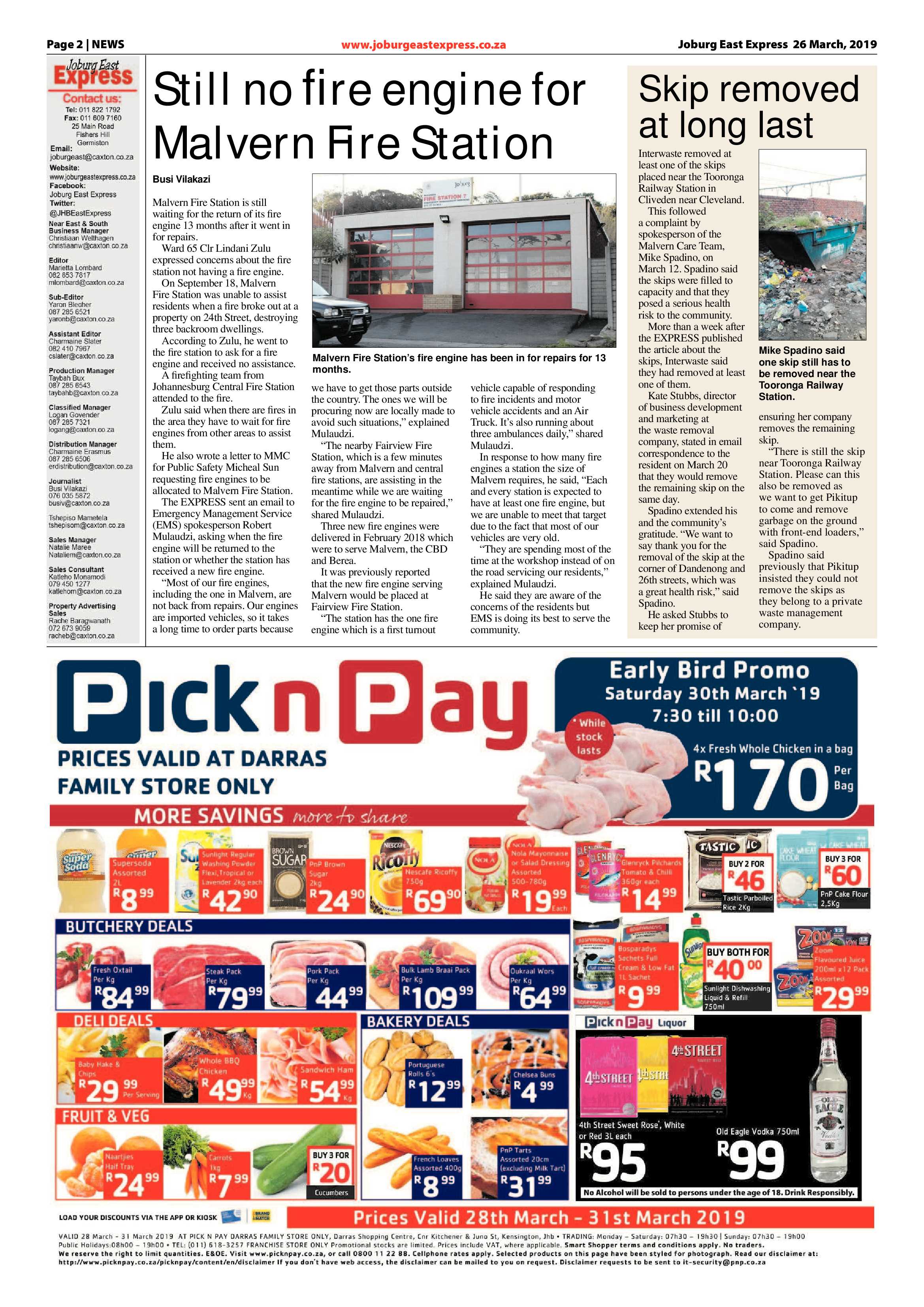 Joburg East Express 26 March 2019 page 2