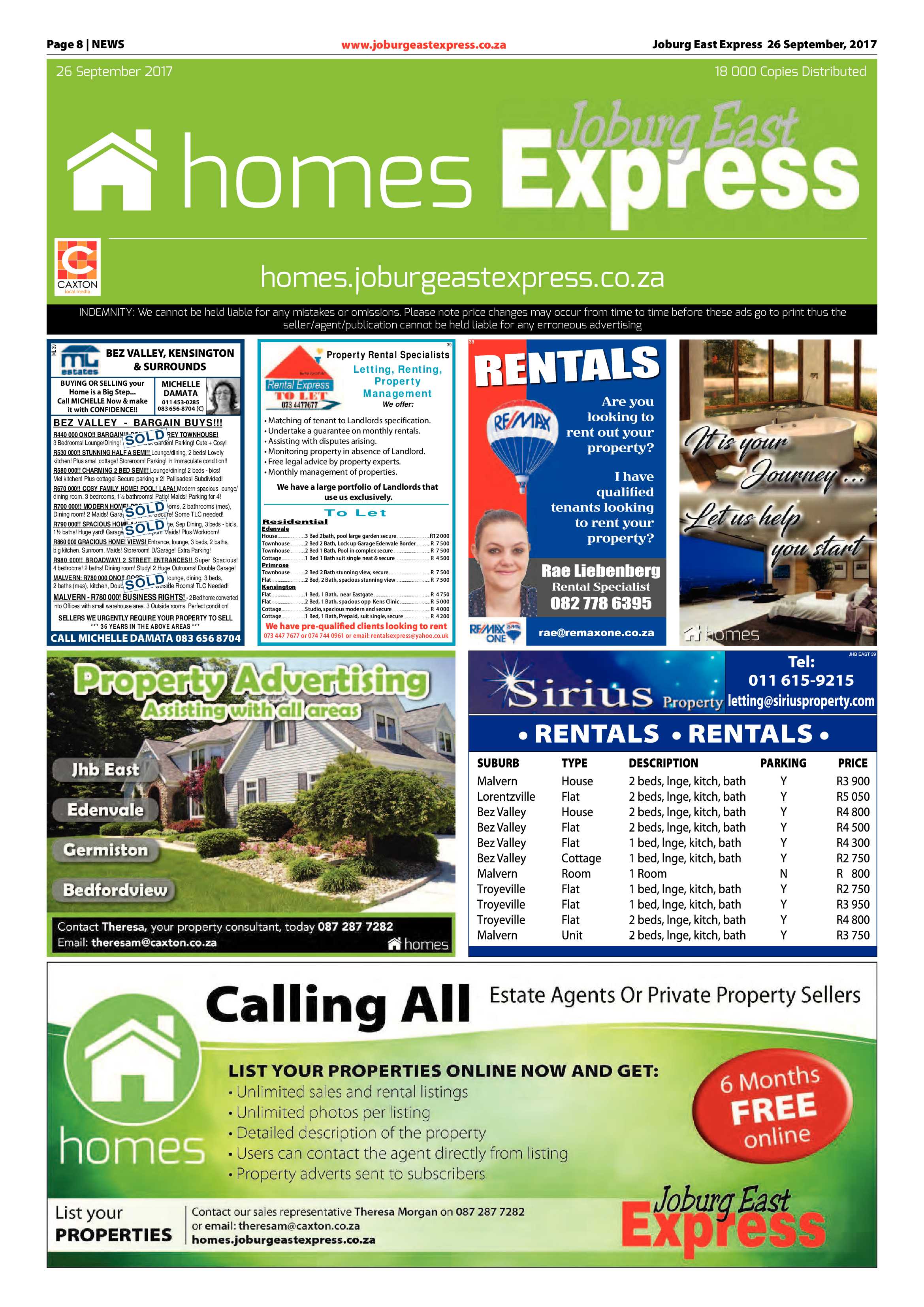 Joburg East Express 26 September 2017 page 8