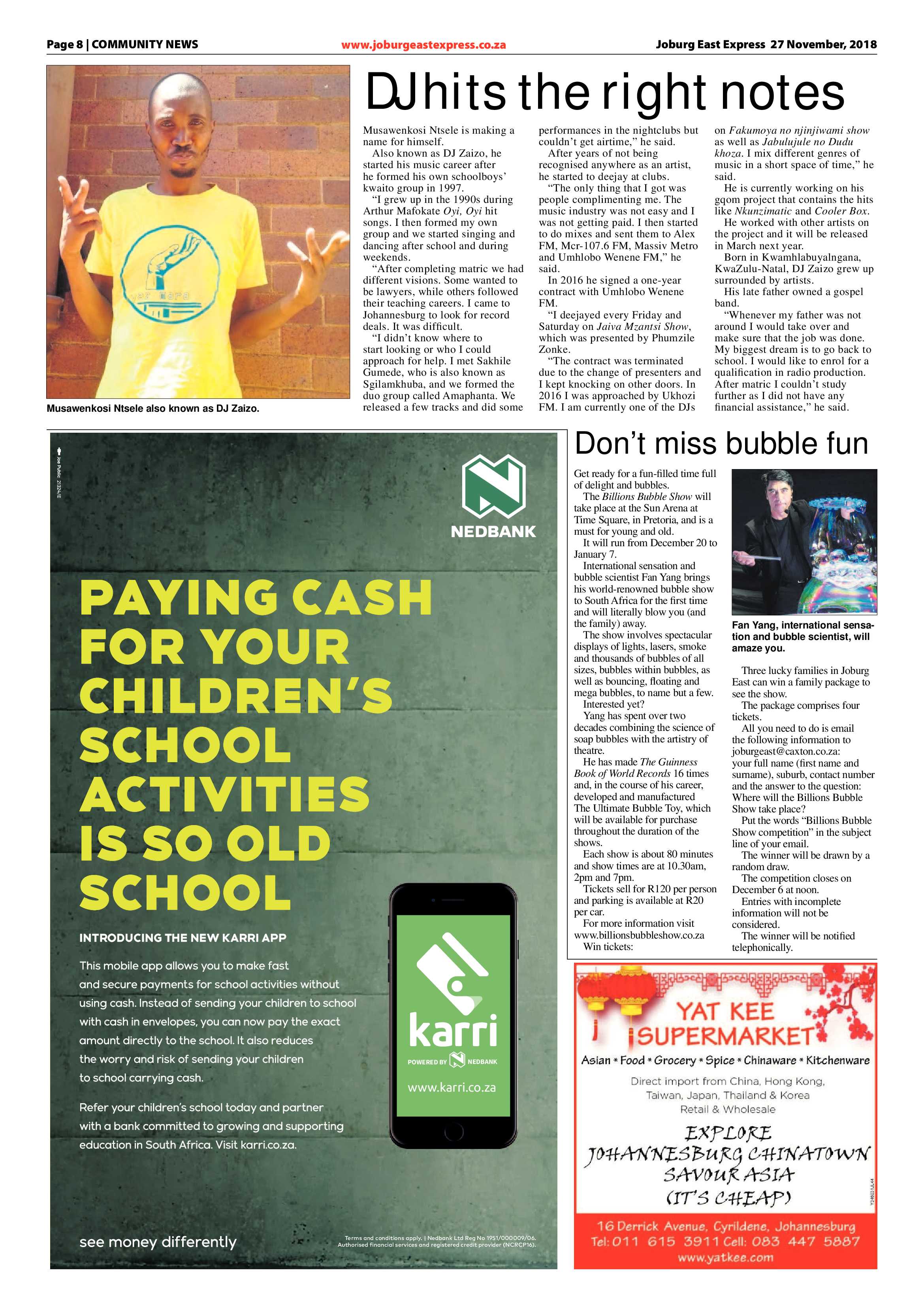 Joburg East Express 27 November 2018 page 8