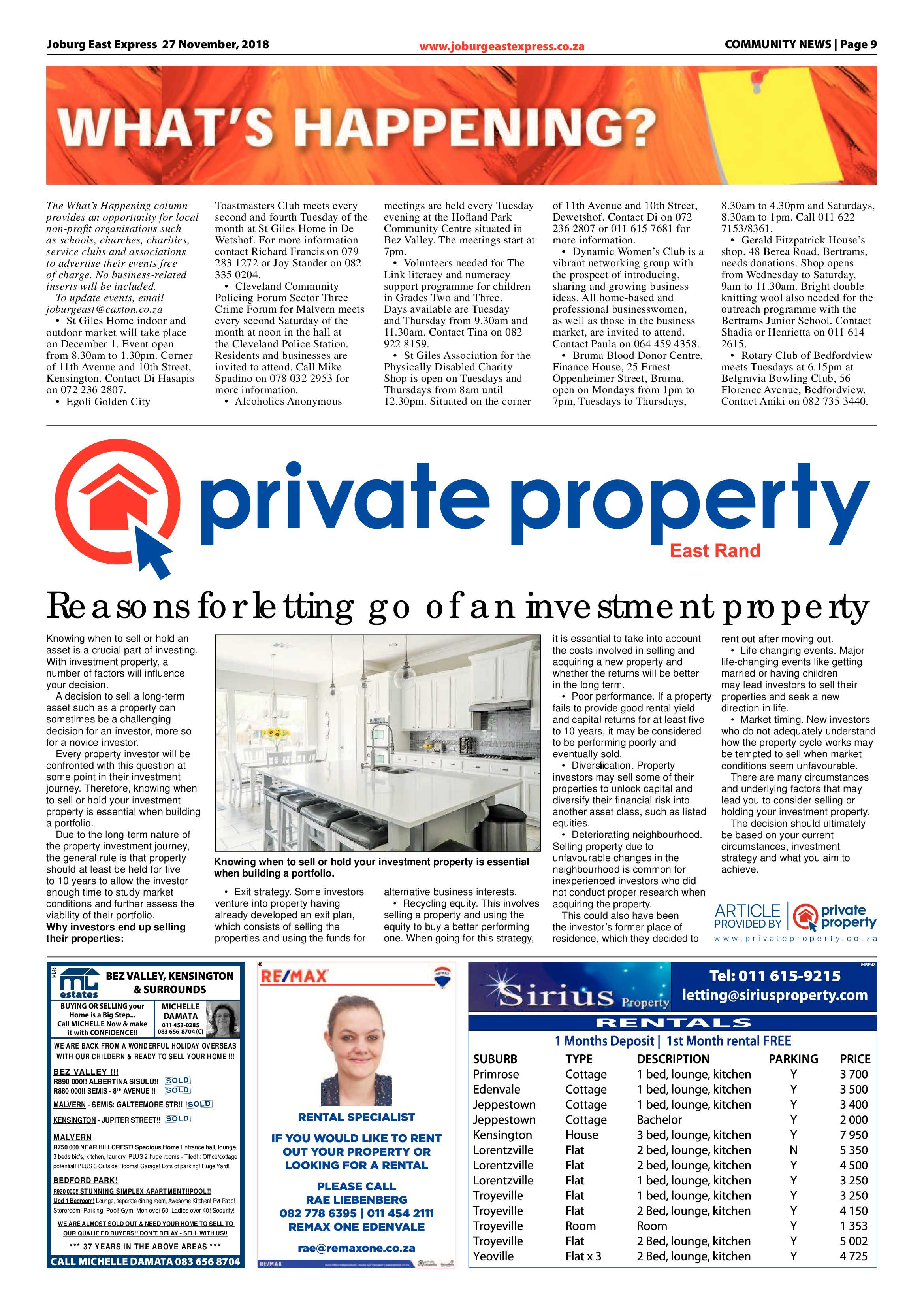 Joburg East Express 27 November 2018 page 9