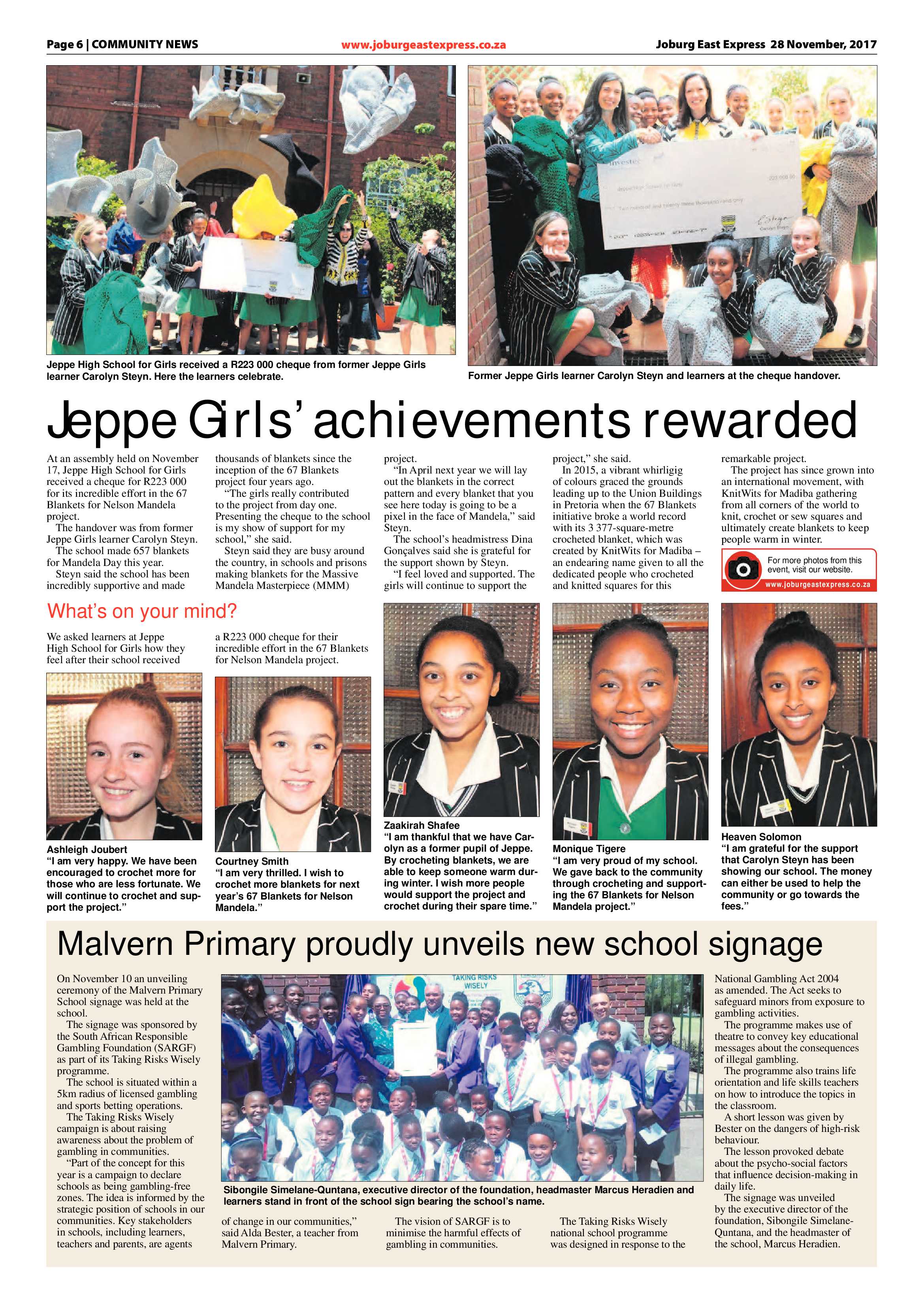 Joburg East Express 28 November 2017 page 6