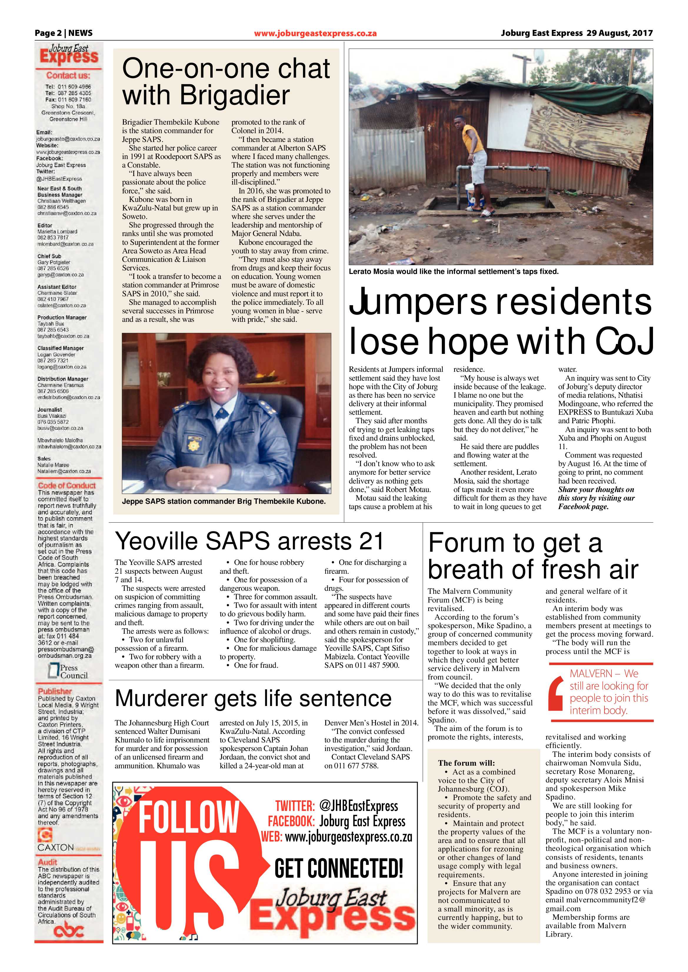 Joburg East Express 29 August 2017 page 2