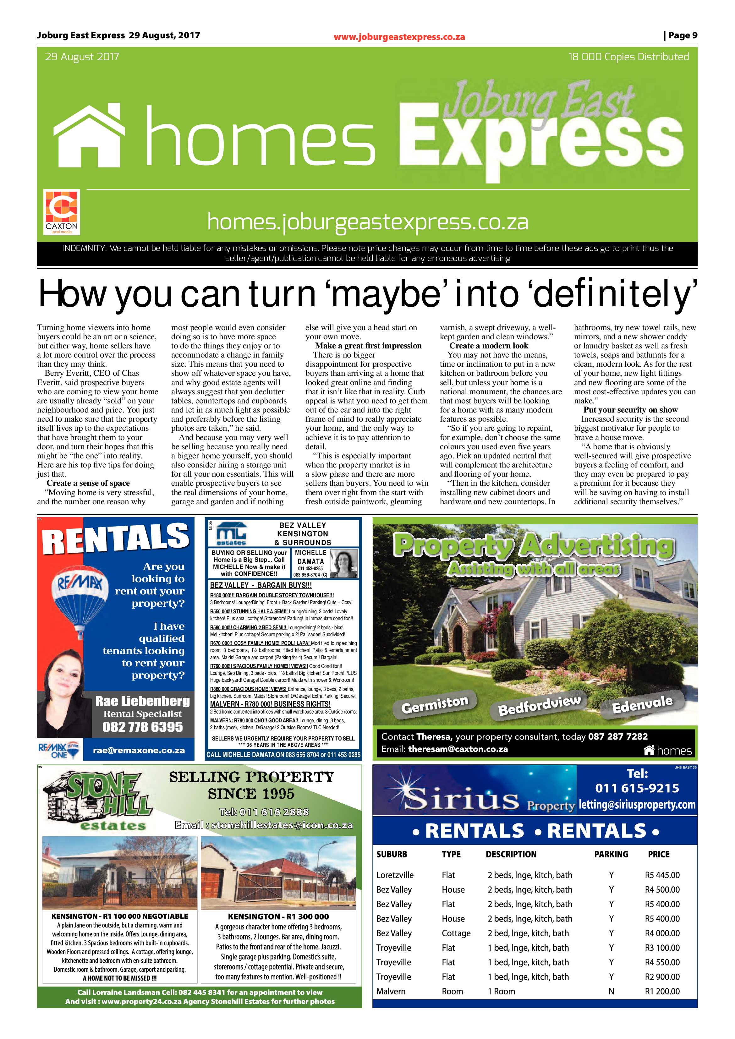 Joburg East Express 29 August 2017 page 9
