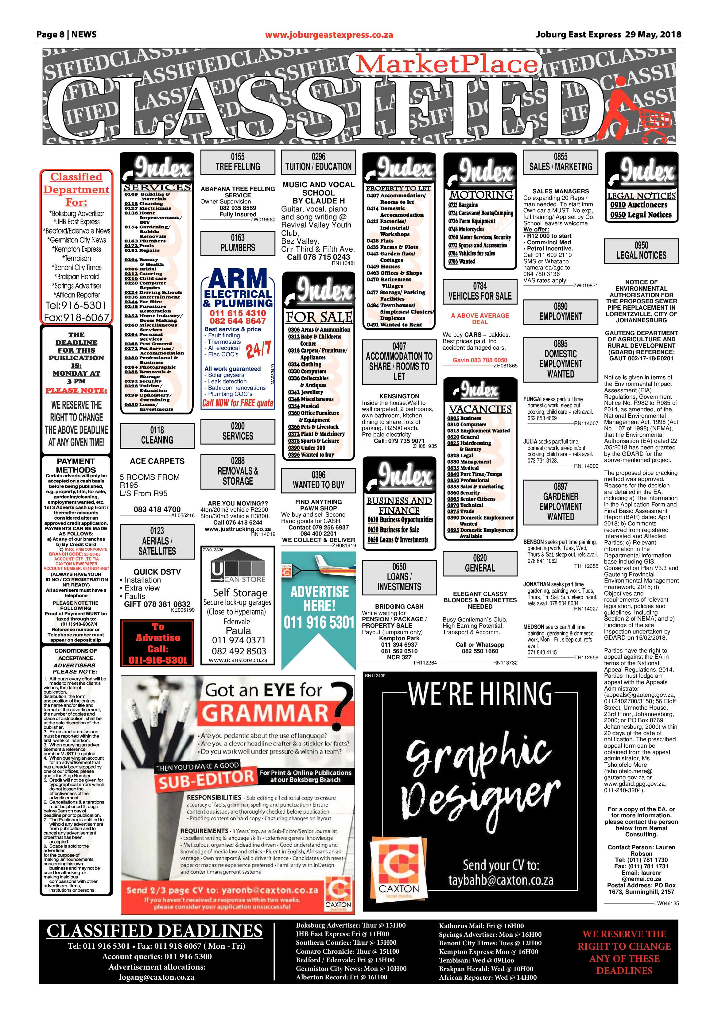 Joburg East Express 29 May 2018 page 8