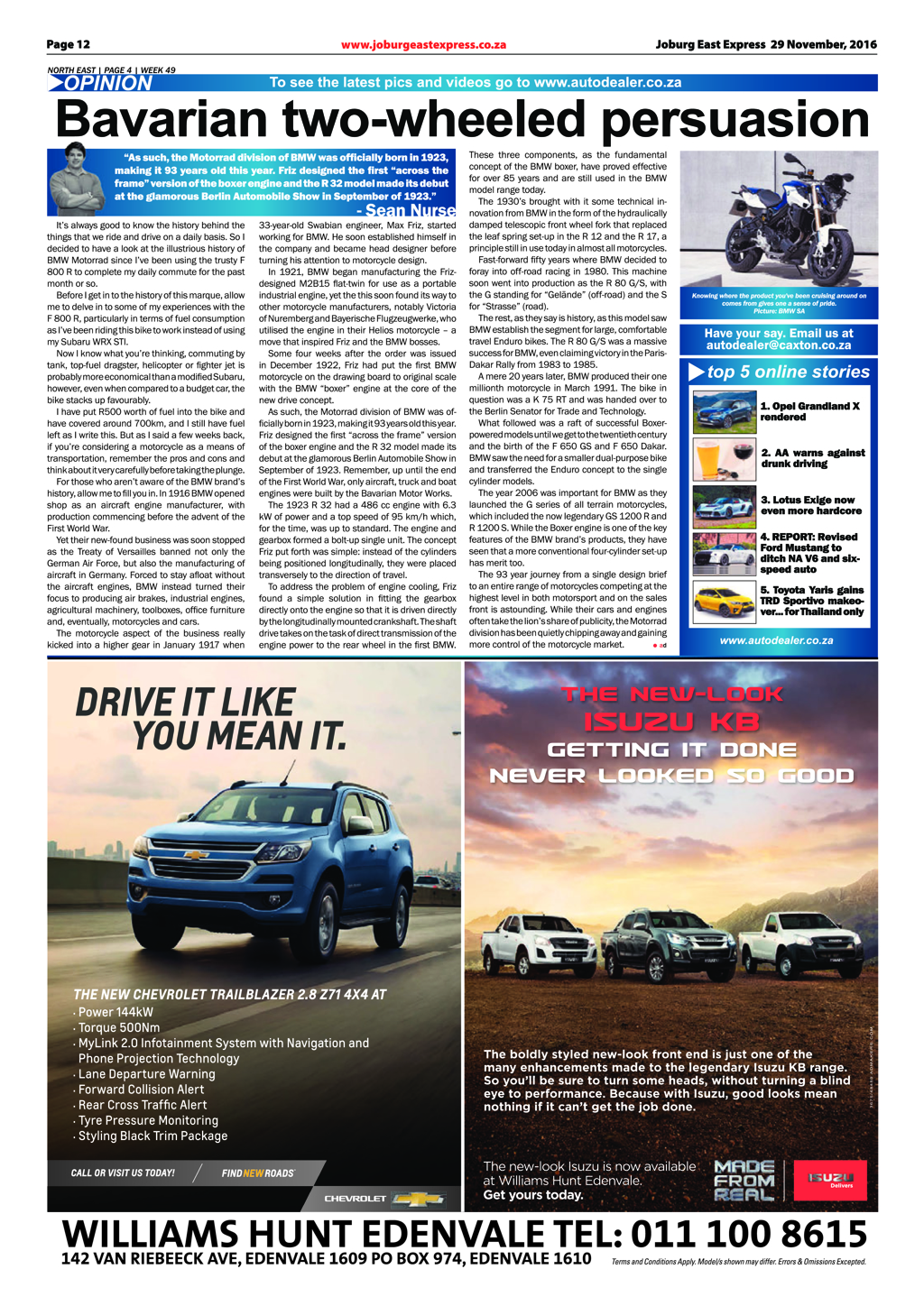 Joburg East Express 29 November 2016 page 12