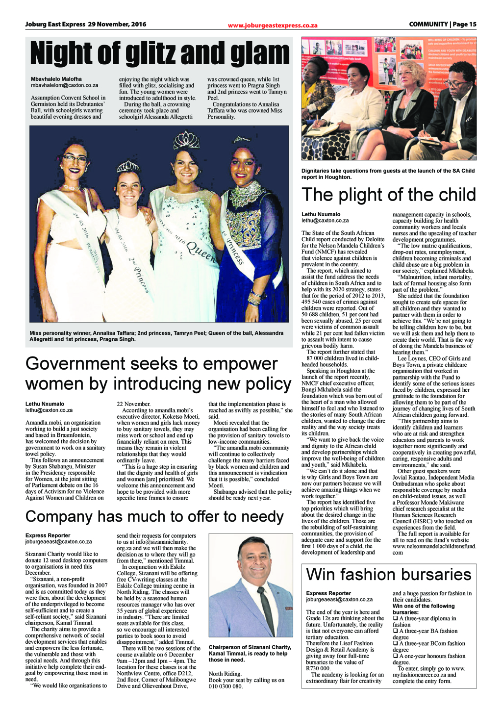 Joburg East Express 29 November 2016 page 15