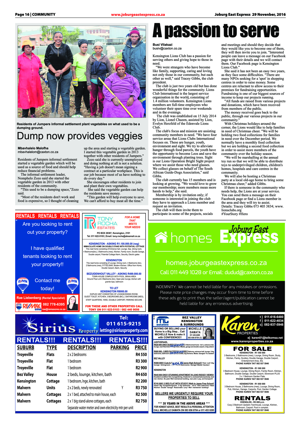 Joburg East Express 29 November 2016 page 16