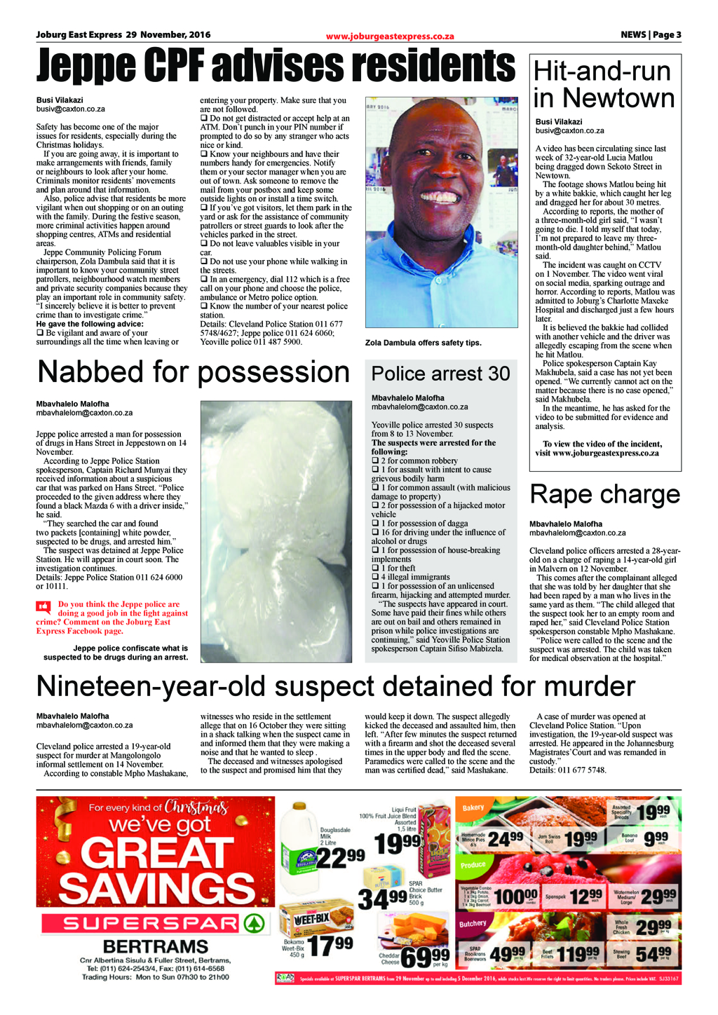 Joburg East Express 29 November 2016 page 3