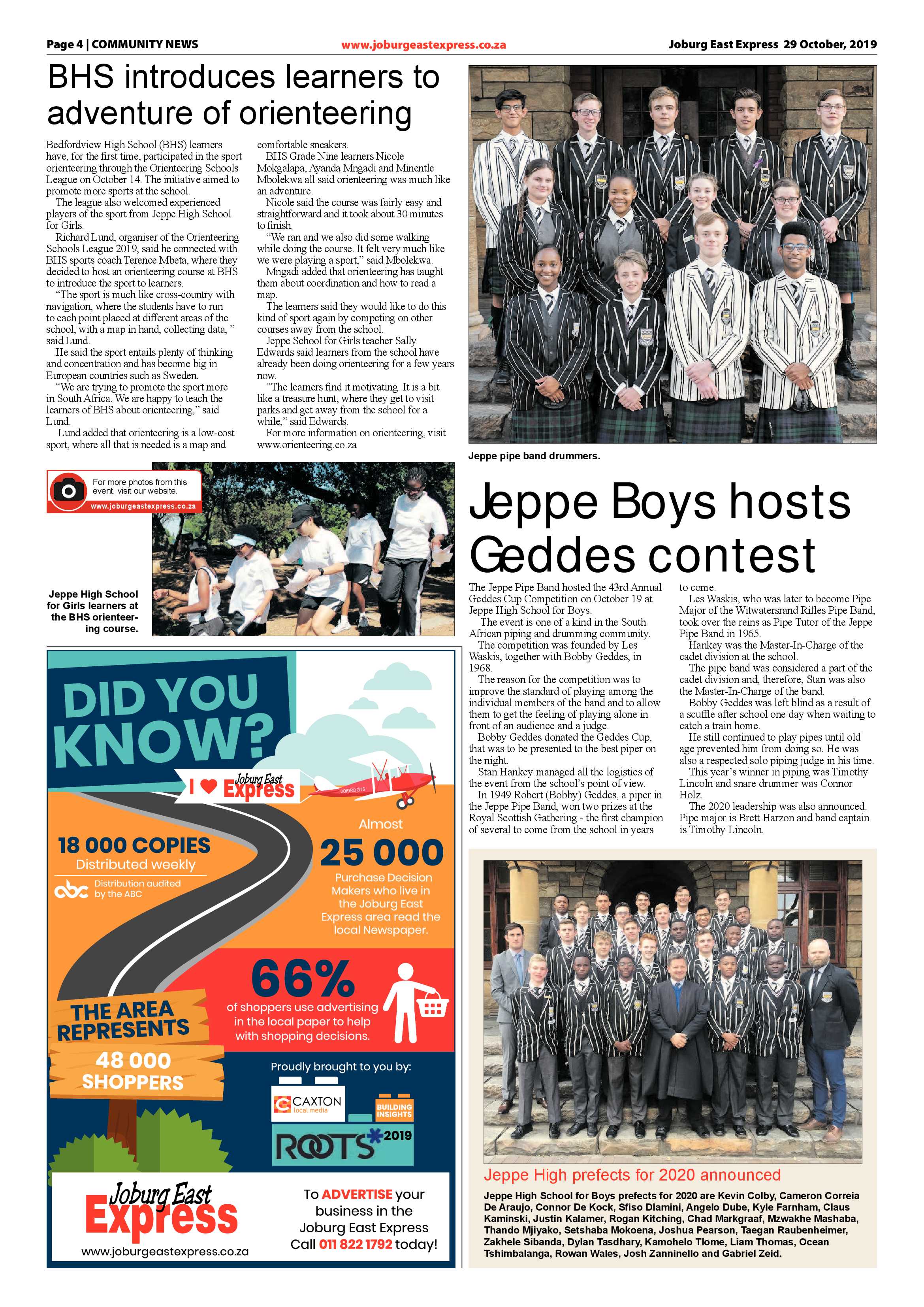 Joburg East Express 29 October 2019 page 4